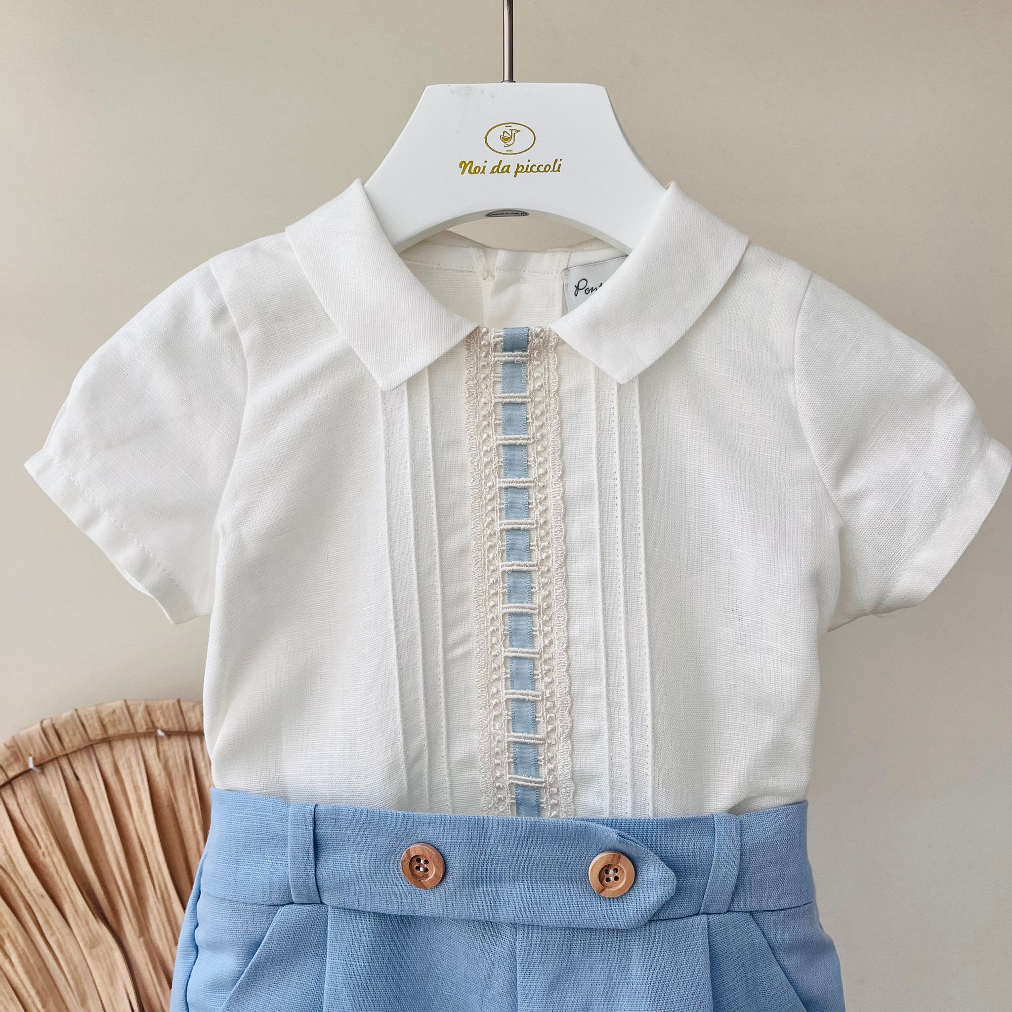 COMPLETO CERIMONIALE CIELO - Noi da piccoli