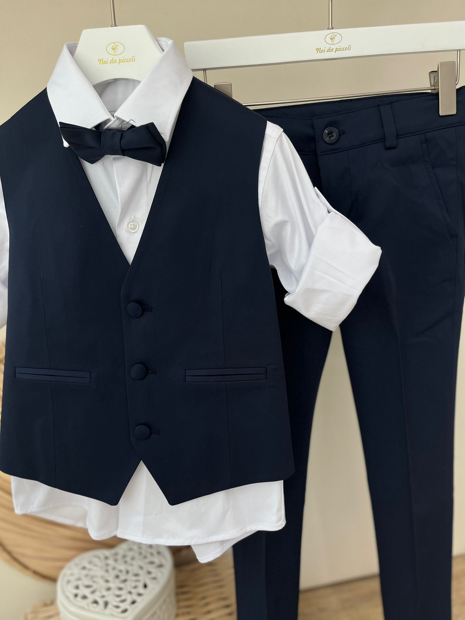 COMPLETO CERIMONIALE CON PANTALONE LUNGO BLU - Noi da piccoli