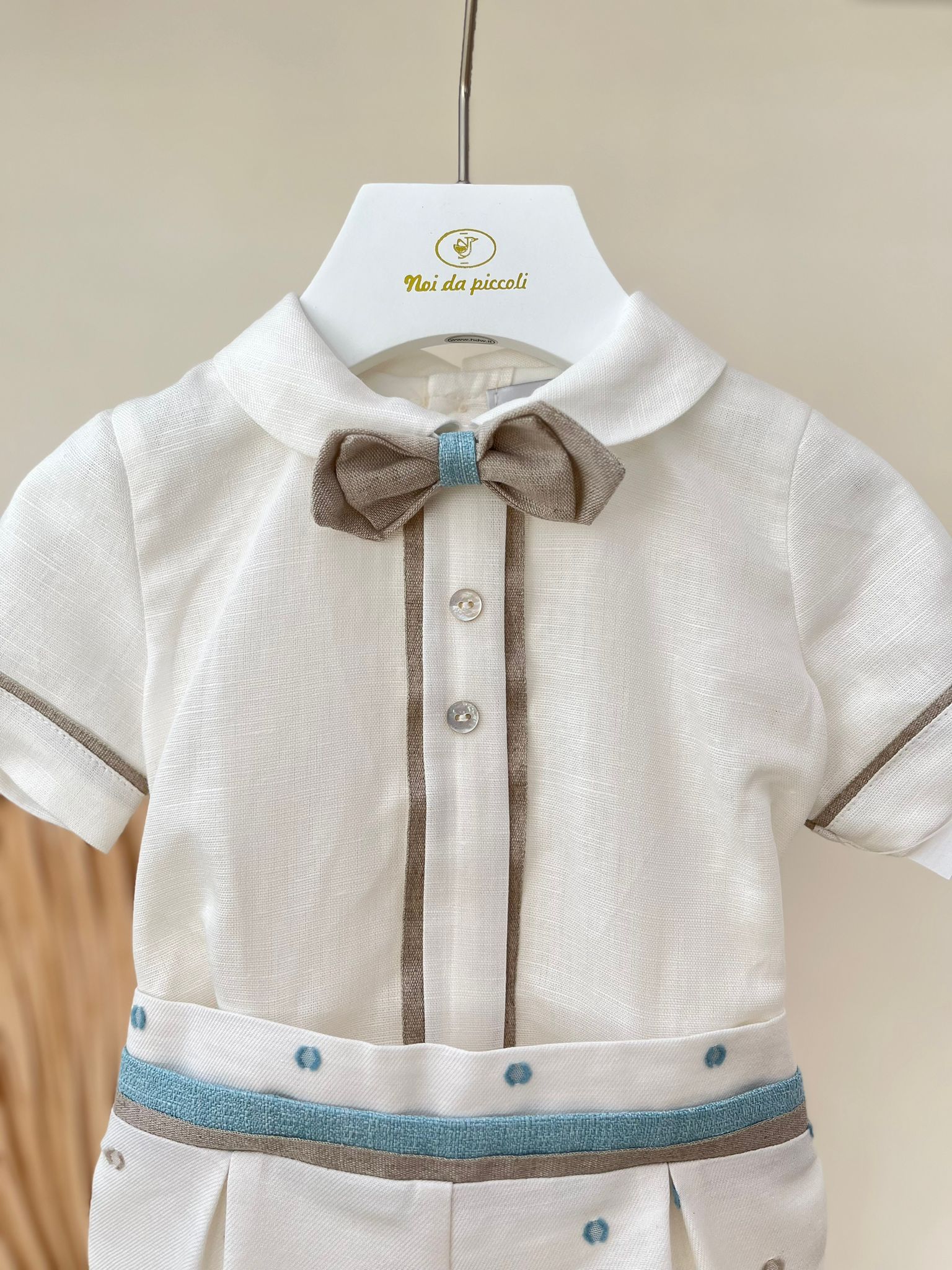 COMPLETO CERIMONIALE GIL BIANCO CIELO - Noi da piccoli