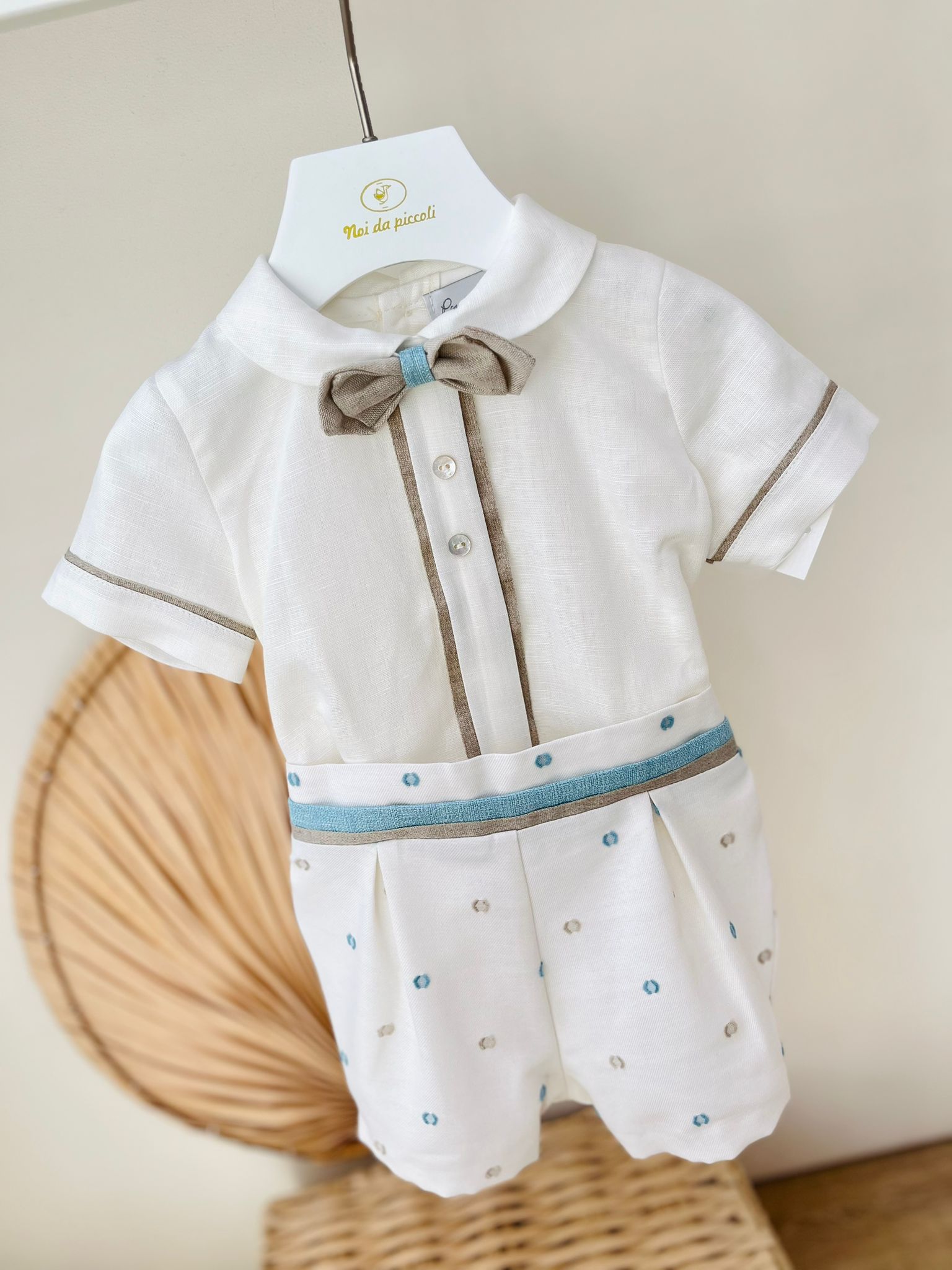 COMPLETO CERIMONIALE GIL BIANCO CIELO - Noi da piccoli