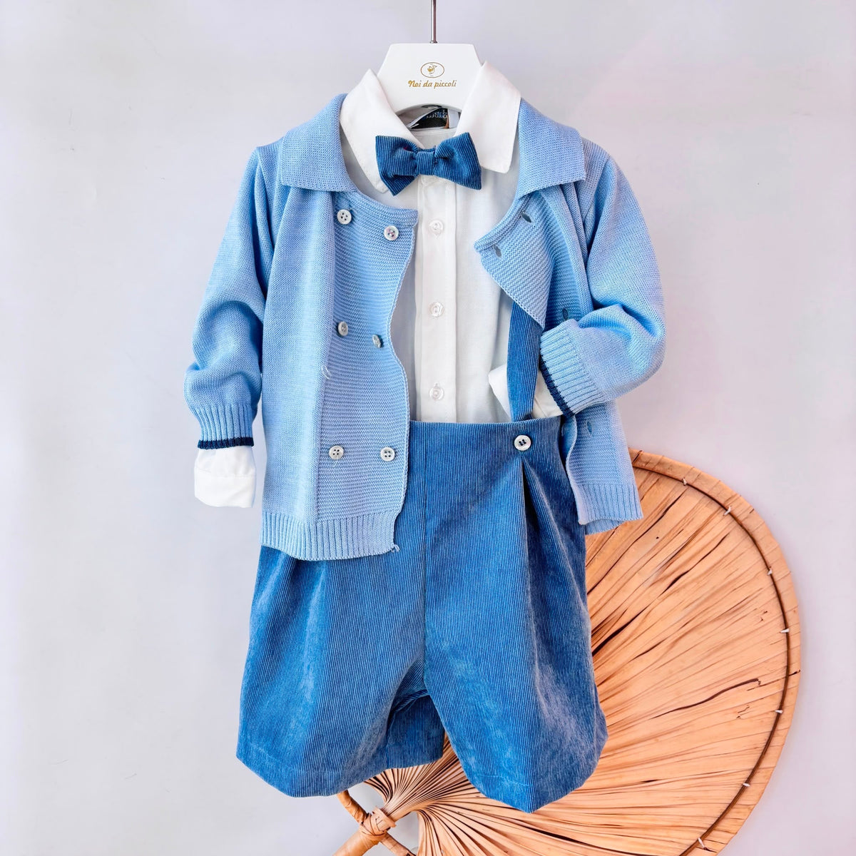 Completo Cerimoniale Vellutino Cielo Bebe' Margo' - Noi da piccoli
