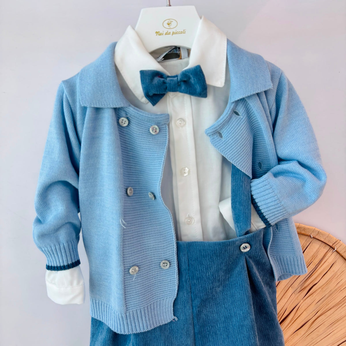 Completo Cerimoniale Vellutino Cielo Bebe' Margo' - Noi da piccoli