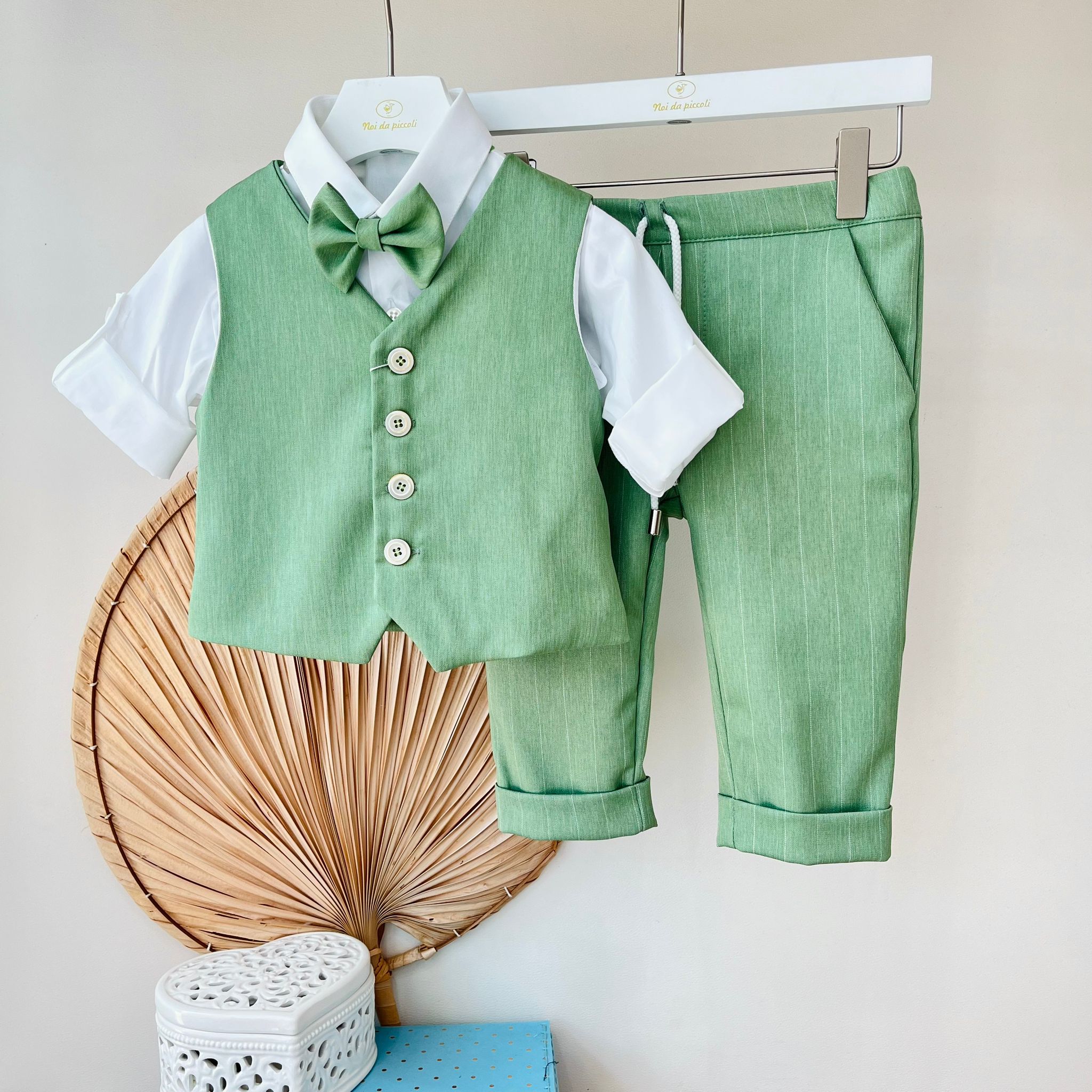 COMPLETO CERIMONIALE VERDE - Noi da piccoli