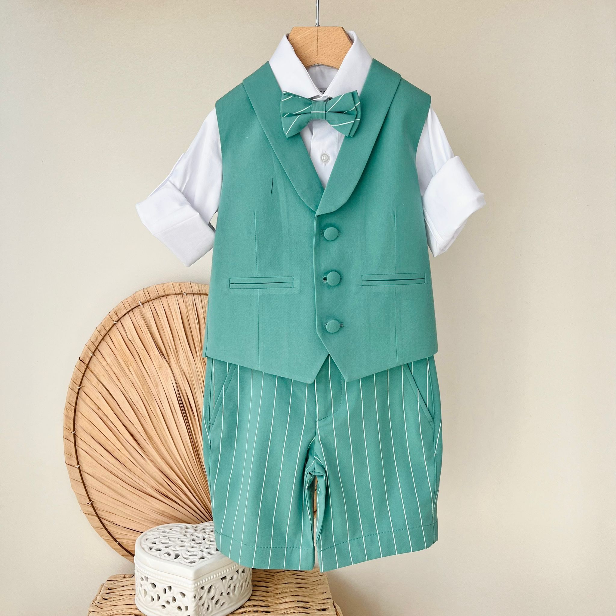 COMPLETO CERIMONIALE VERDE - Noi da piccoli