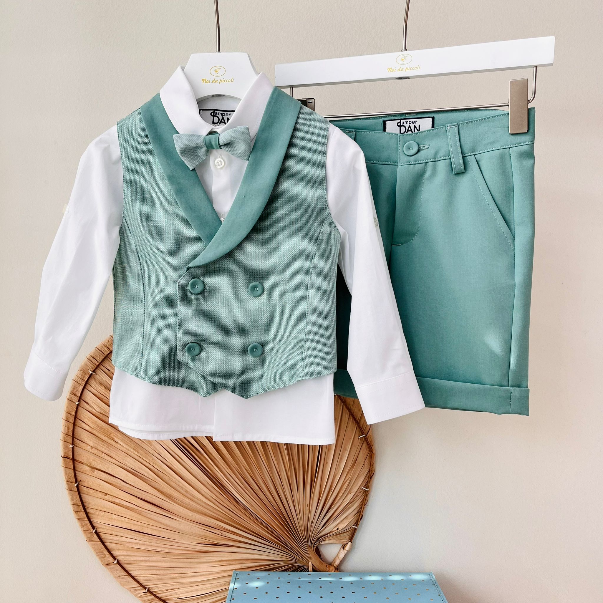 COMPLETO CERIMONIALE VERDE - Noi da piccoli