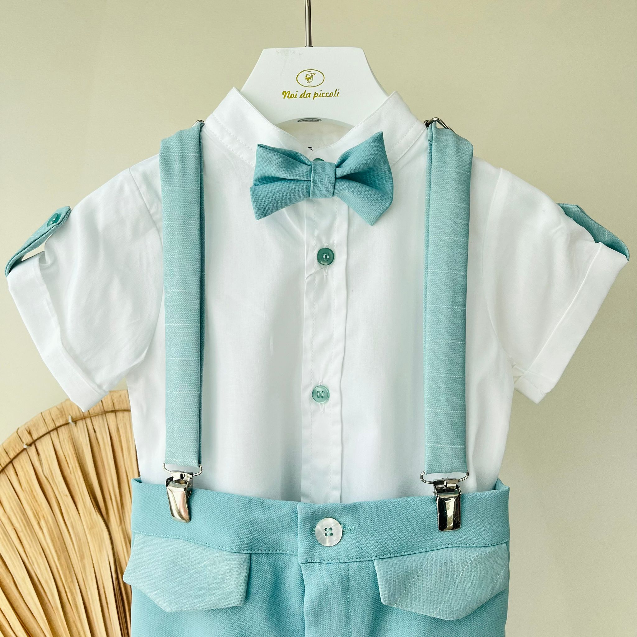 COMPLETO CERIMONIALE VERDE ACQUA - Noi da piccoli