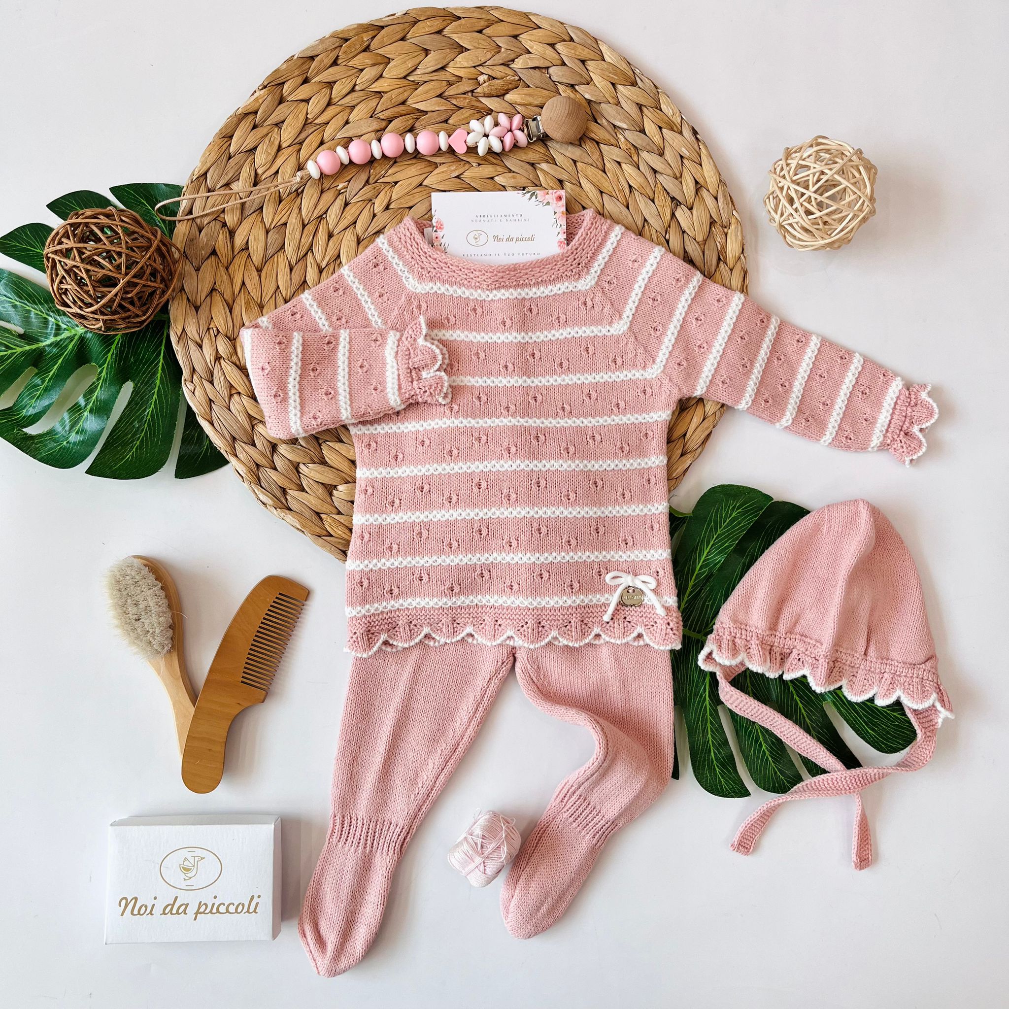 COMPLETO CON CUFFIA MIRAR 100% ACRILICO - Noi da piccoli