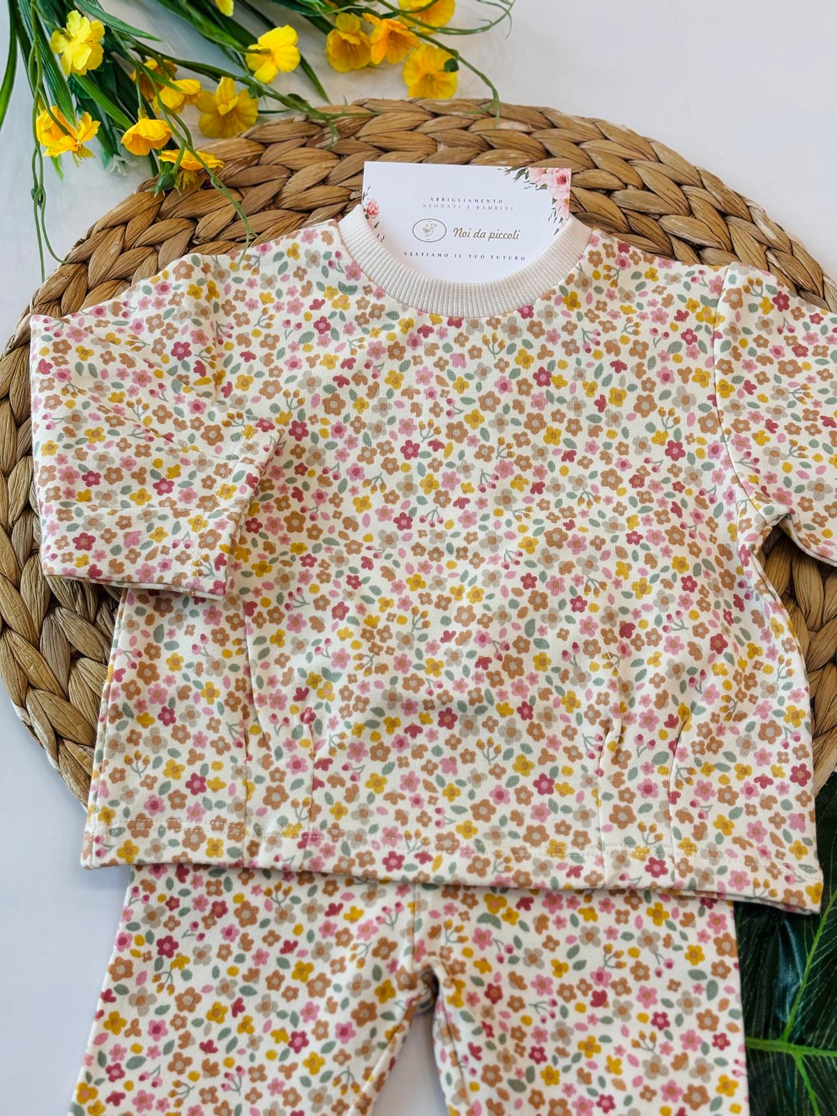 COMPLETO COTONE CALDO BEIGE - Noi da piccoli