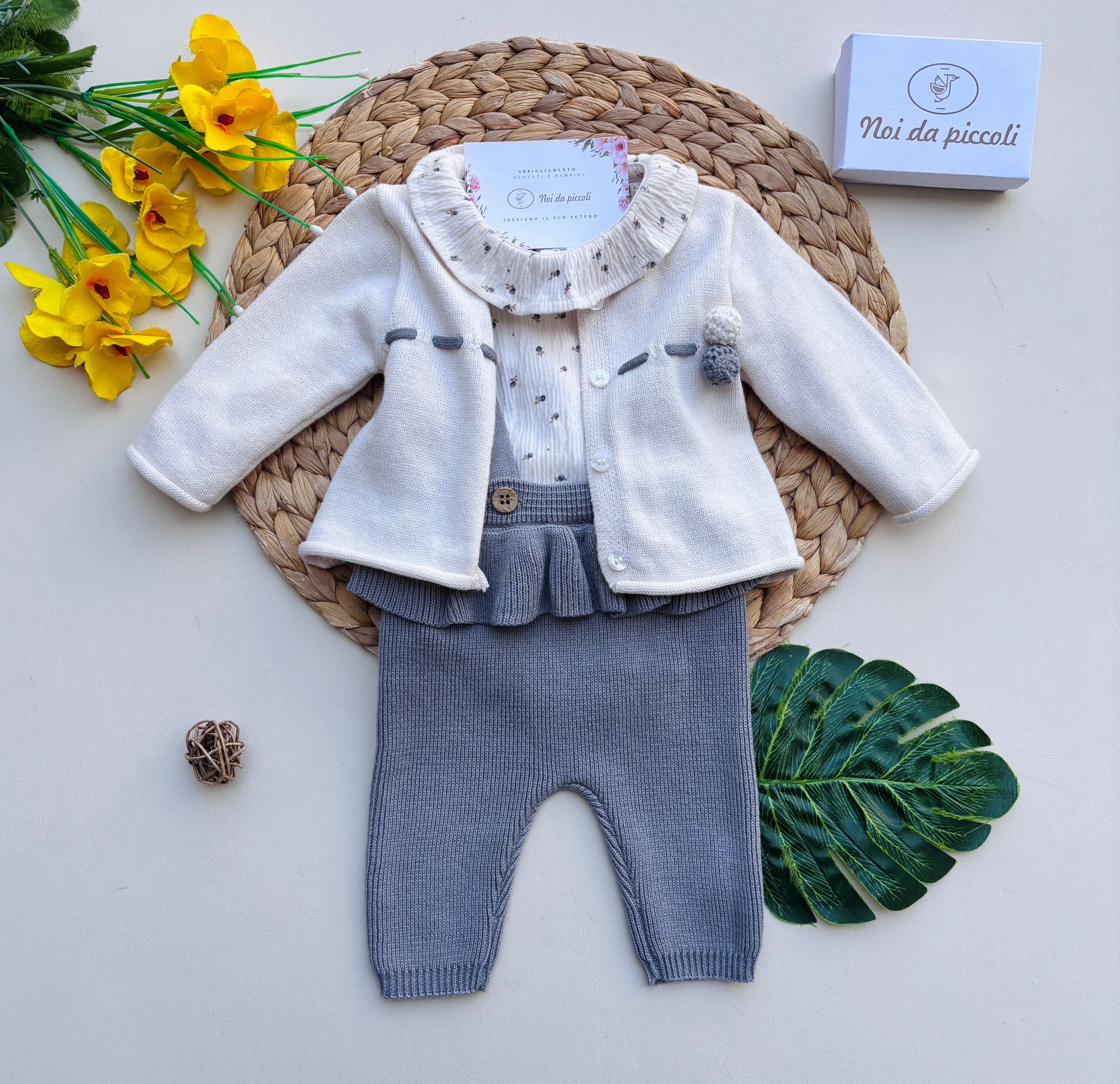 COMPLETO COTONE CALDO GRIGIO - Noi da piccoli