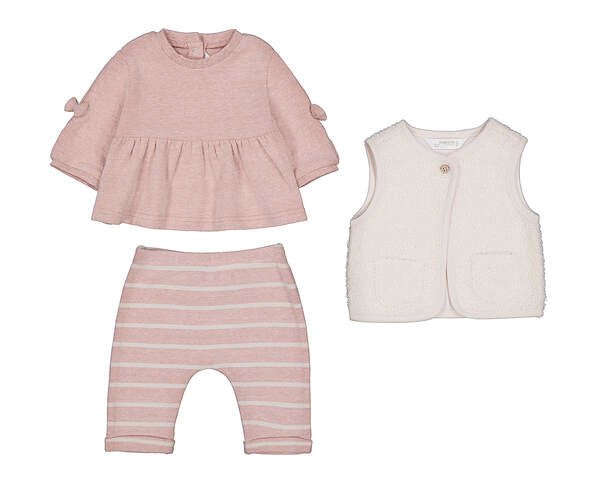 COMPLETO COTONE CALDO ROSA - Noi da piccoli
