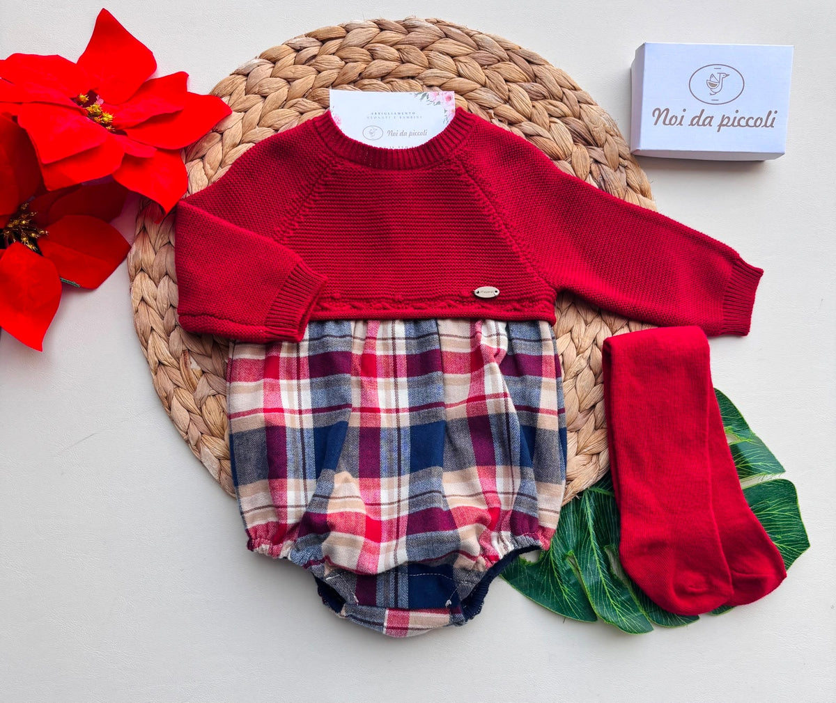 COMPLETO COTONE CALDO ROSSO - Noi da piccoli