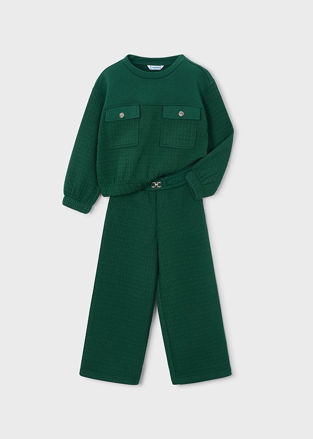 COMPLETO COTONE CALDO VERDE - Noi da piccoli
