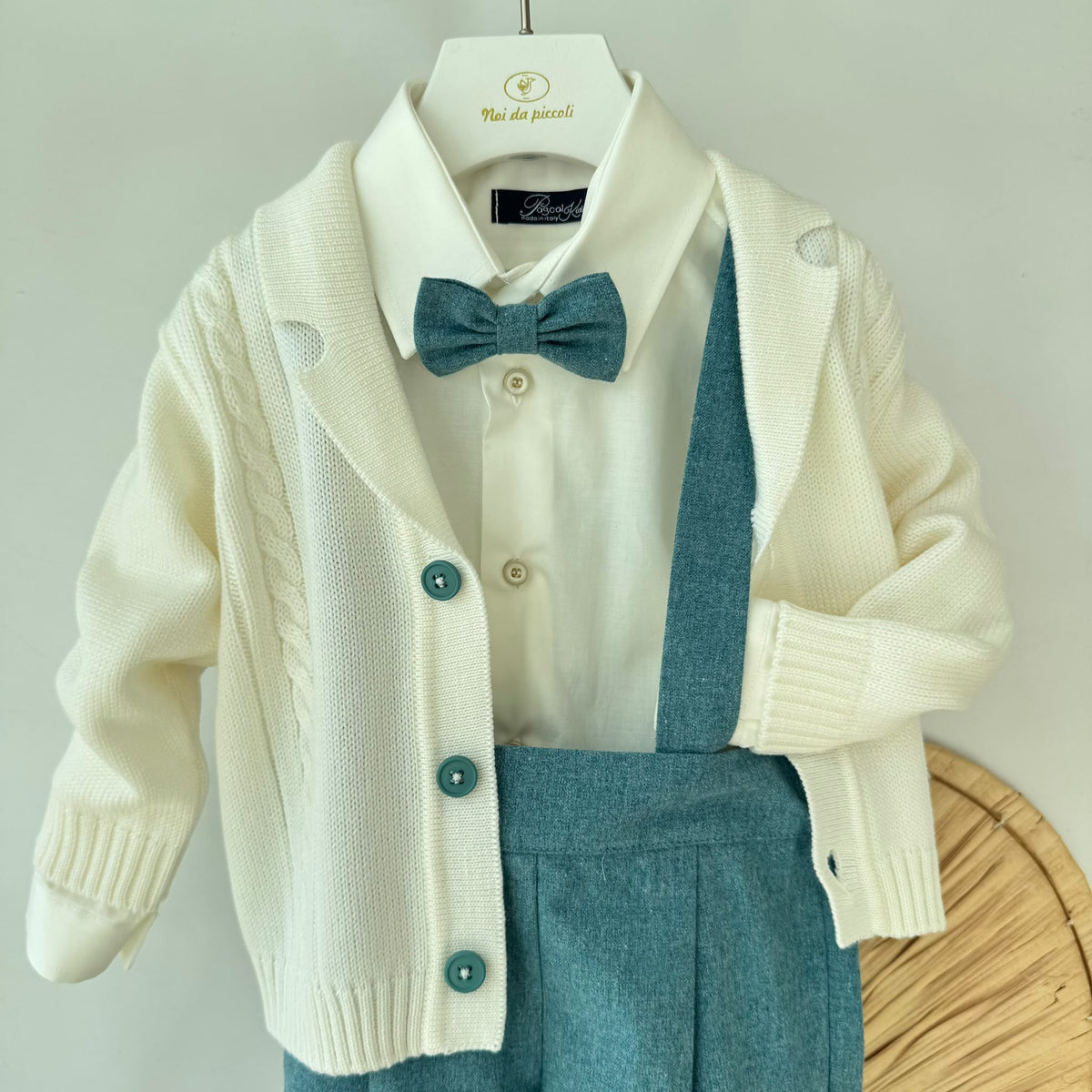 Completo Elegante in Cotone Caldo Petrolio Pascal Kids - Noi da piccoli