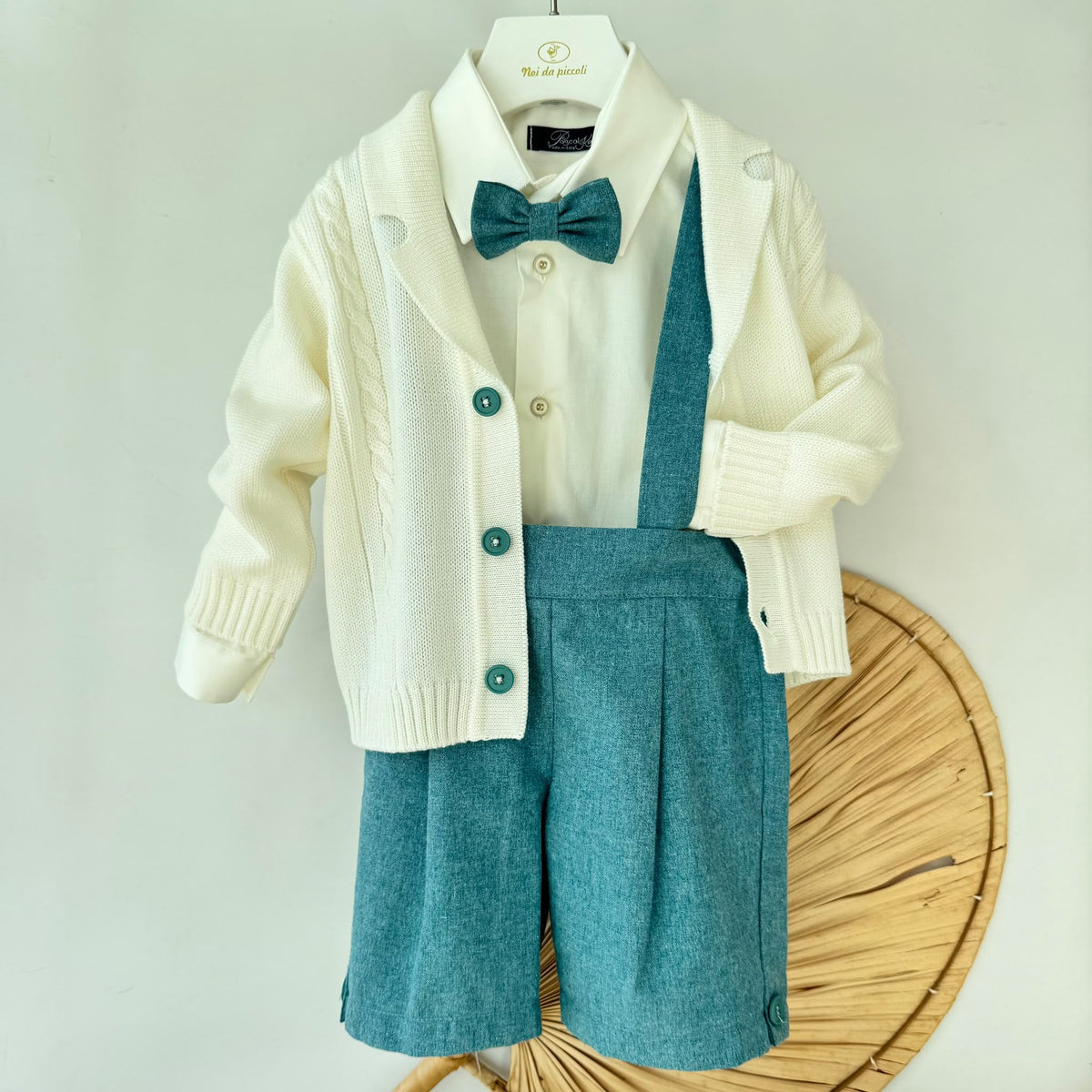Completo Elegante in Cotone Caldo Petrolio Pascal Kids - Noi da piccoli