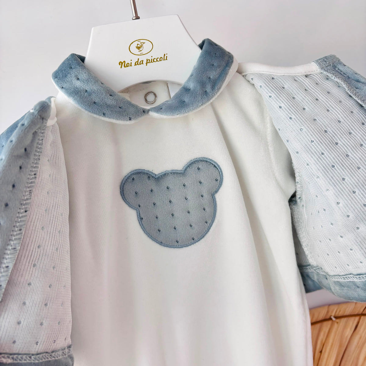 Sky Blue Chenille Set with Teddy Deolinda - Noi da piccoli