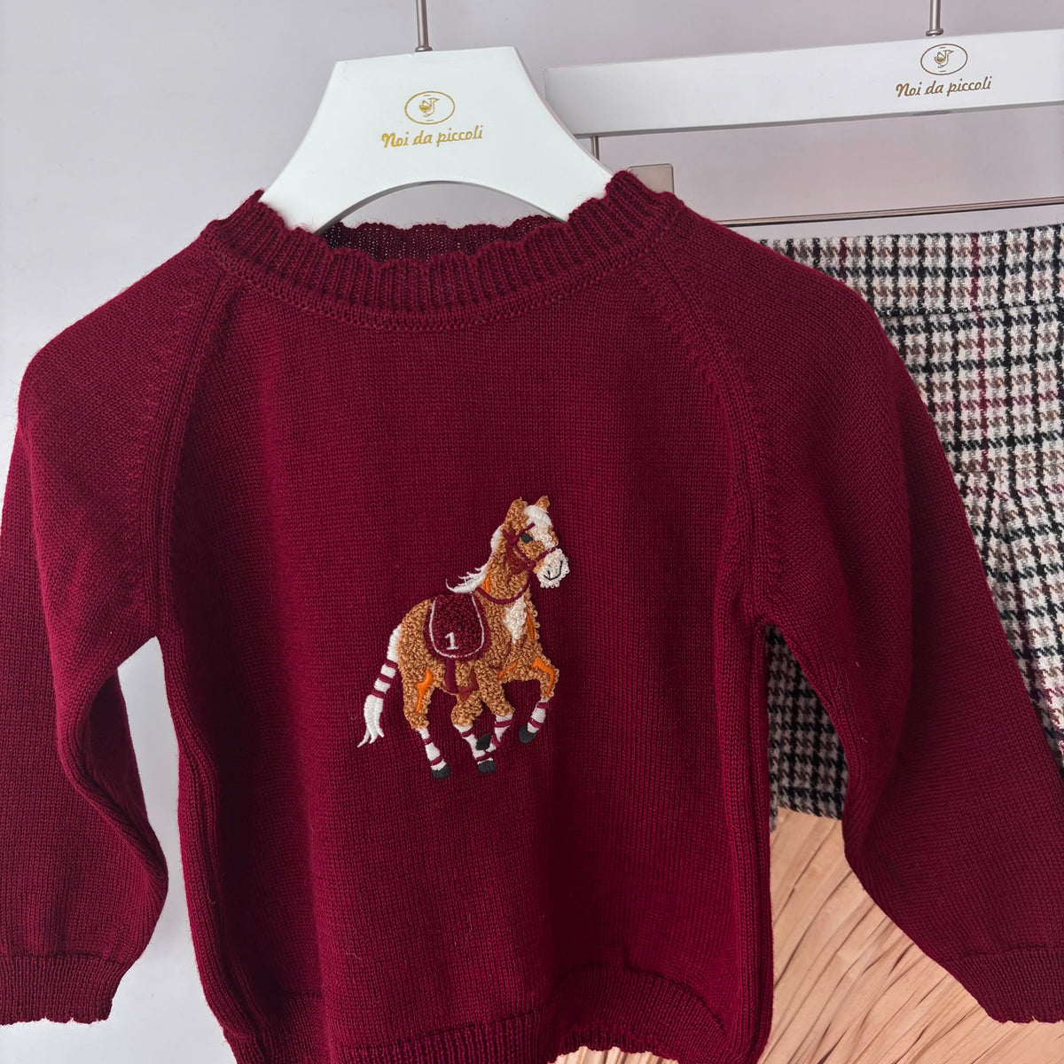 Burgundy Brushed Cotton Set Deolinda - Noi da piccoli