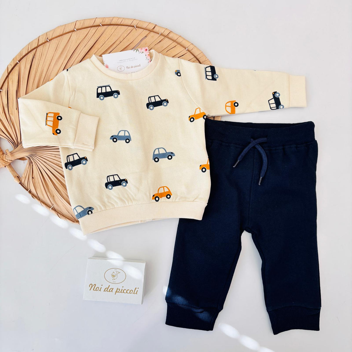 Blue Brushed Cotton Set with Little Cars STREET MONKEY