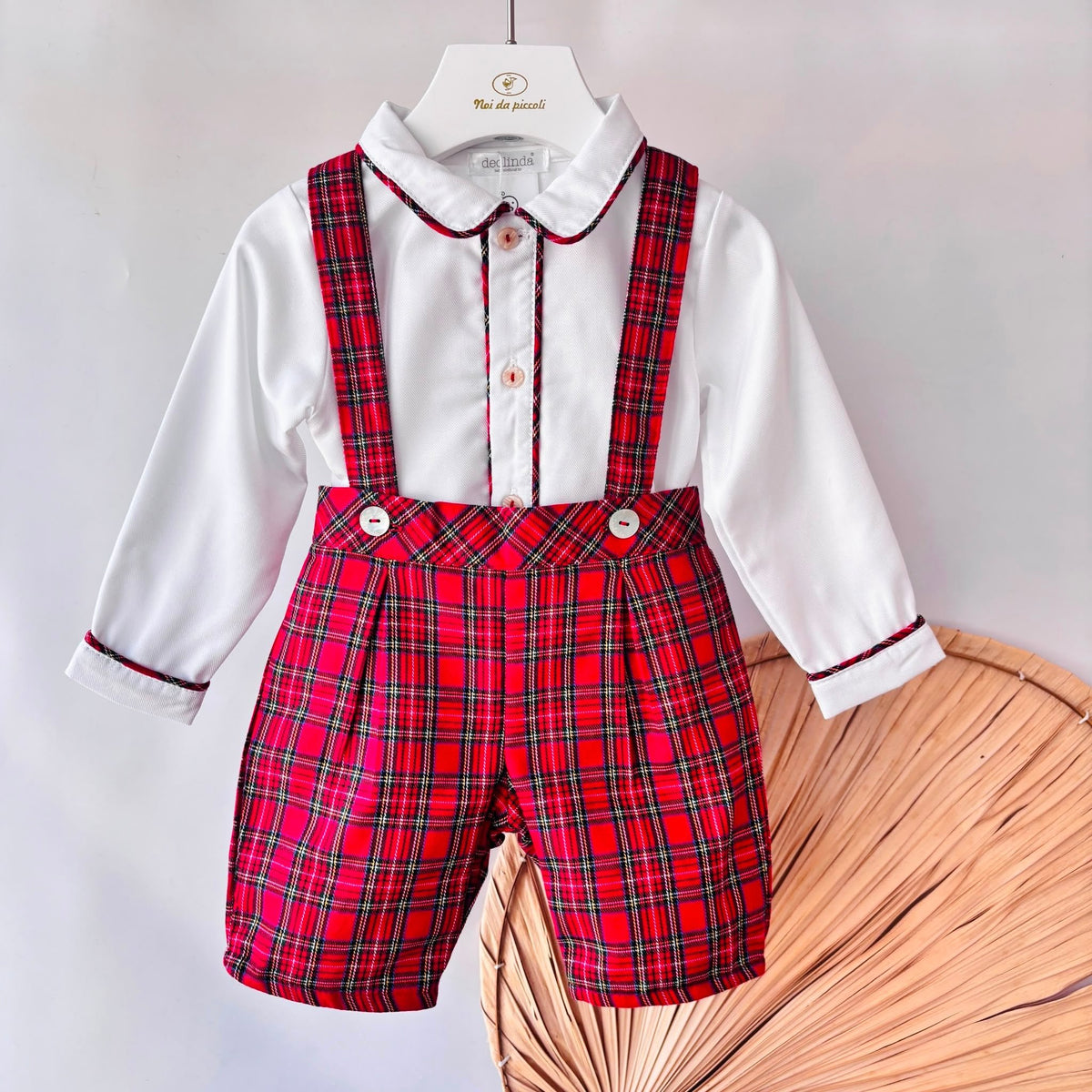 Red Brushed Cotton Tartan Set Deolinda