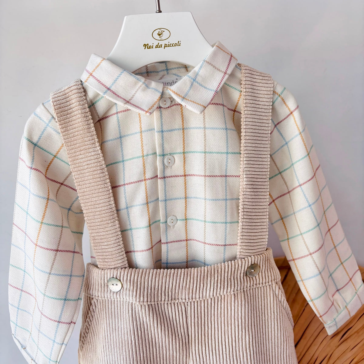 Beige Corduroy Set Deolinda - Noi da piccoli