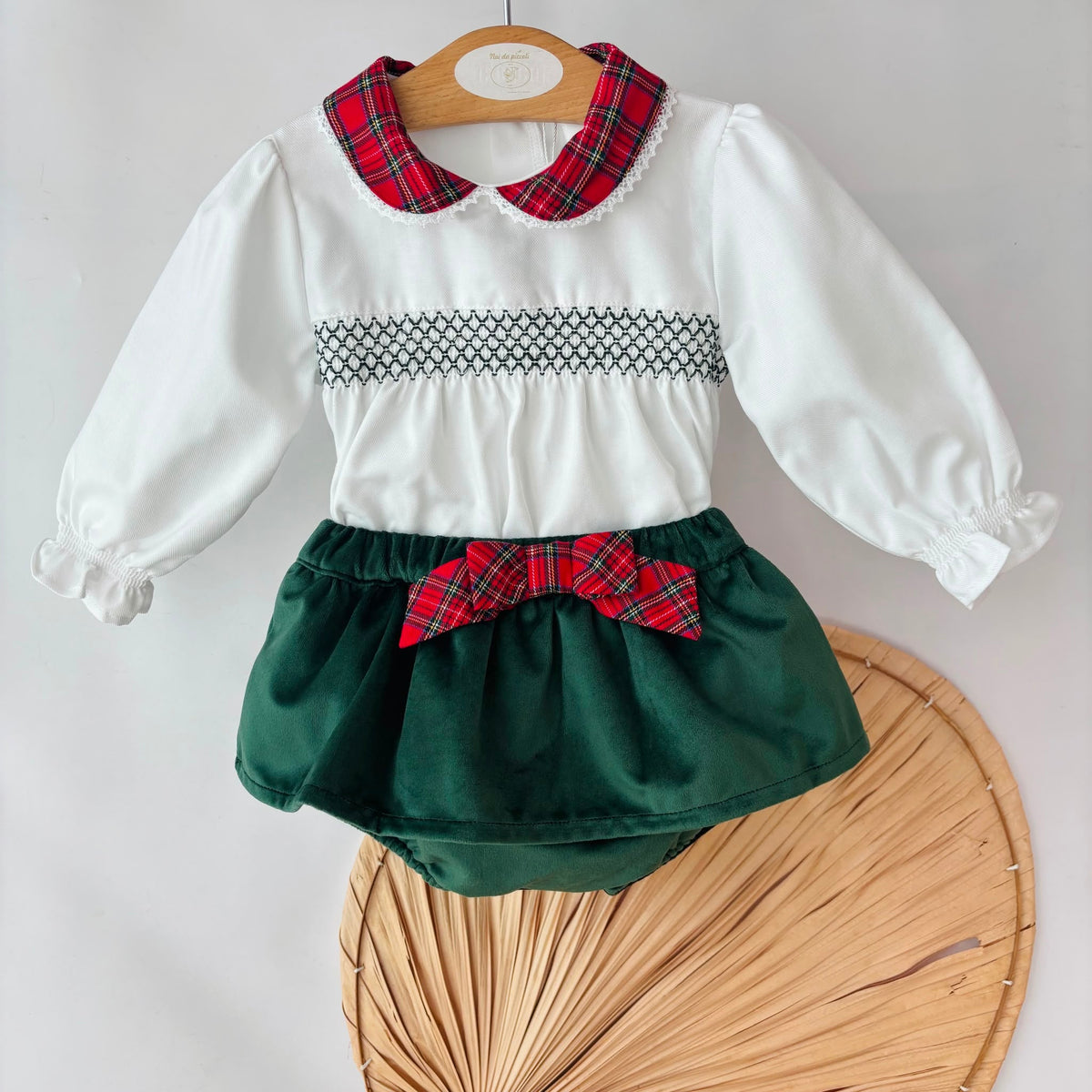 COMPLETO IN VELLUTO VERDE - Noi da piccoli