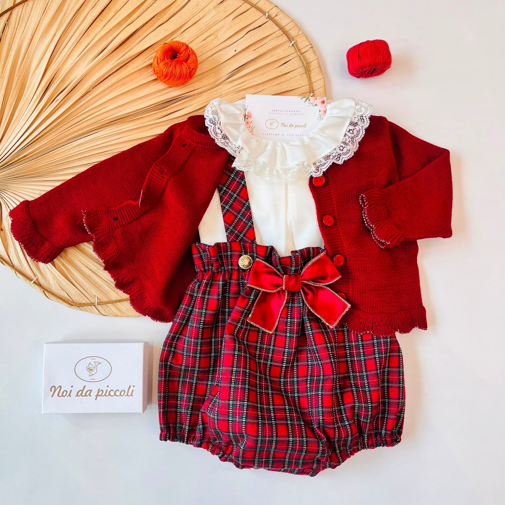 COMPLETO SCOZZESE ROSSO - Noi da piccoli