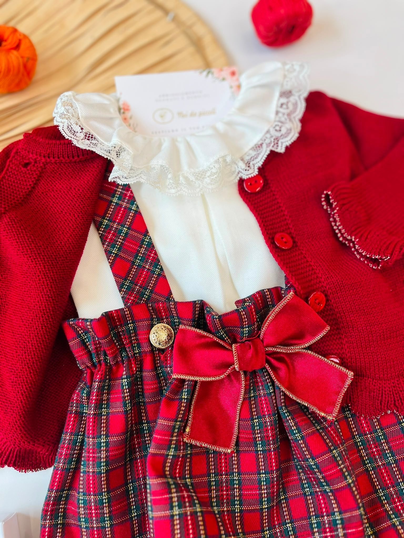 COMPLETO SCOZZESE ROSSO - Noi da piccoli