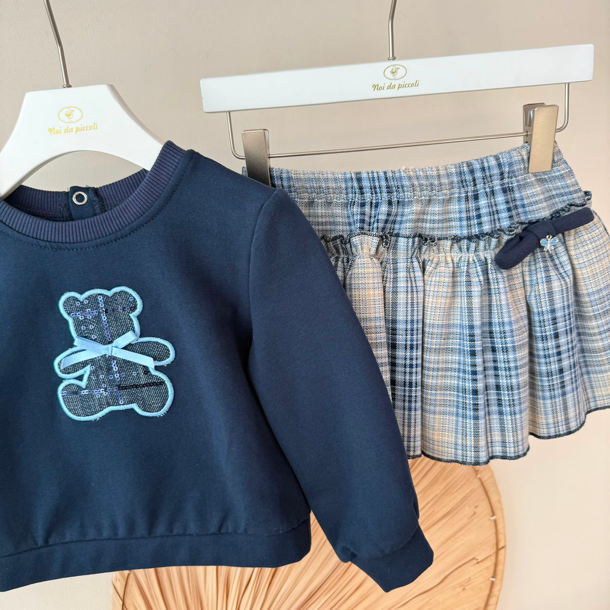 Completo Teddy a Quadretti Blu Nalù - Noi da piccoli