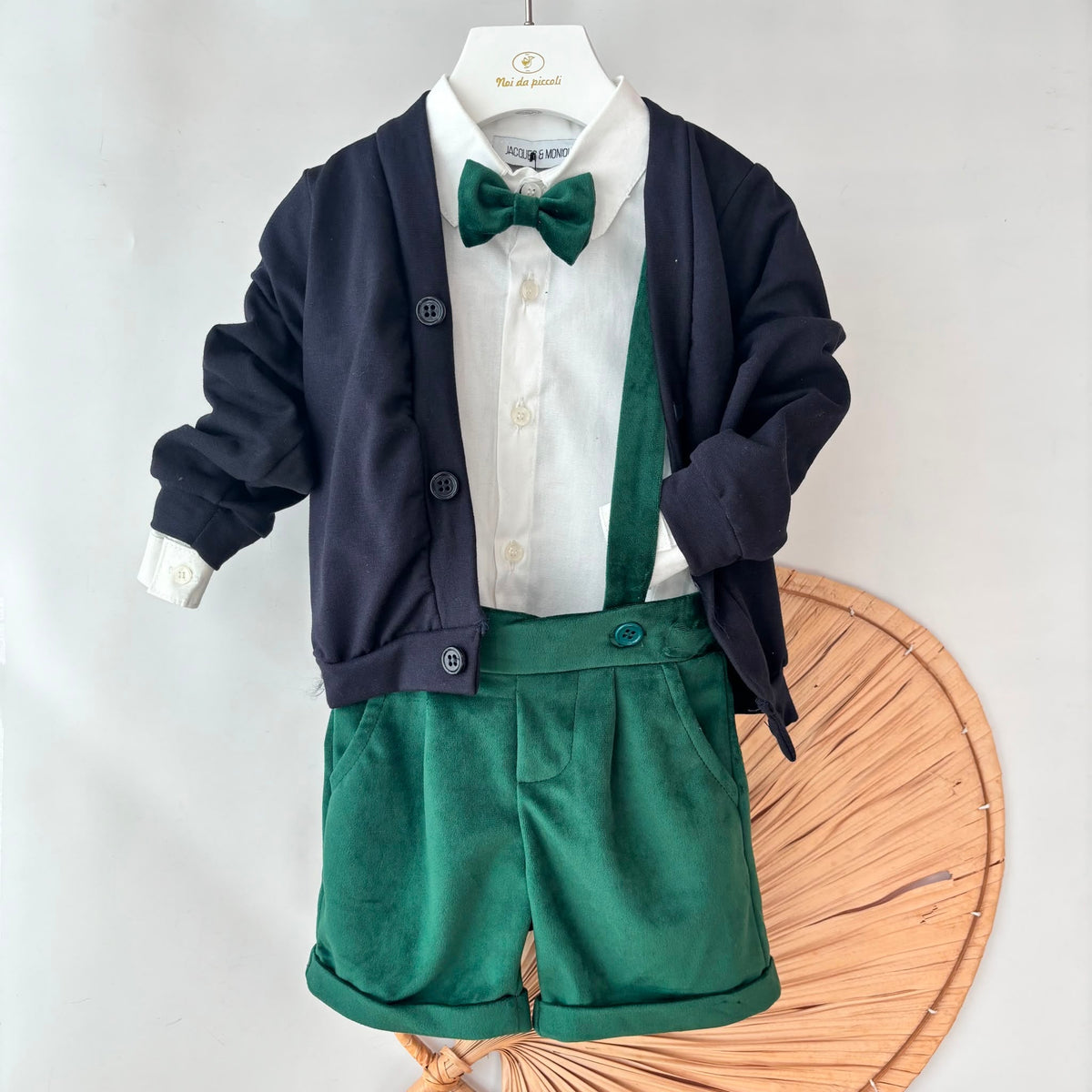COMPLETO Velluto VERDE - Noi da piccoli