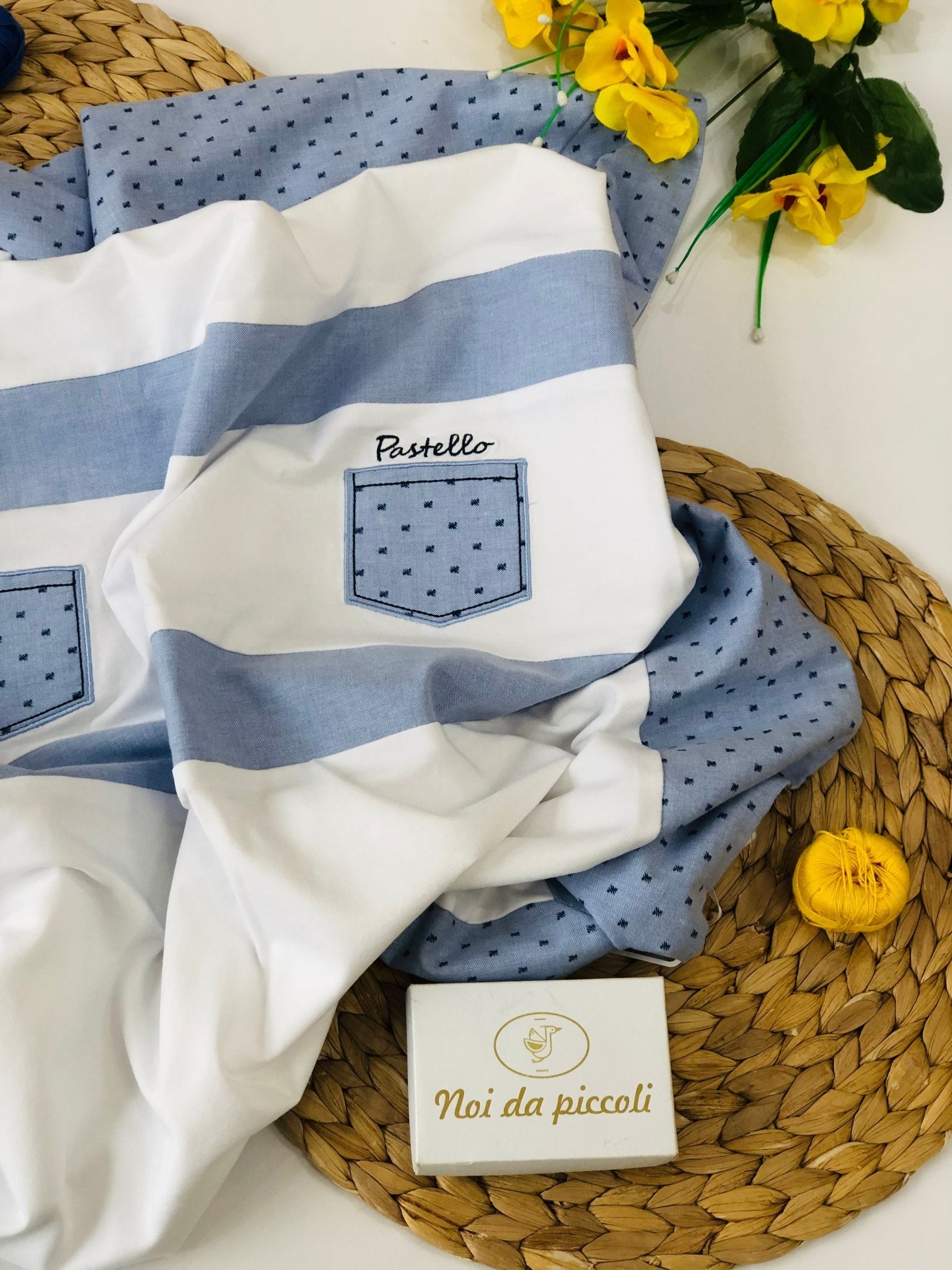 COORDINATO CON TUTINA COTONE DENIM - Noi da piccoli