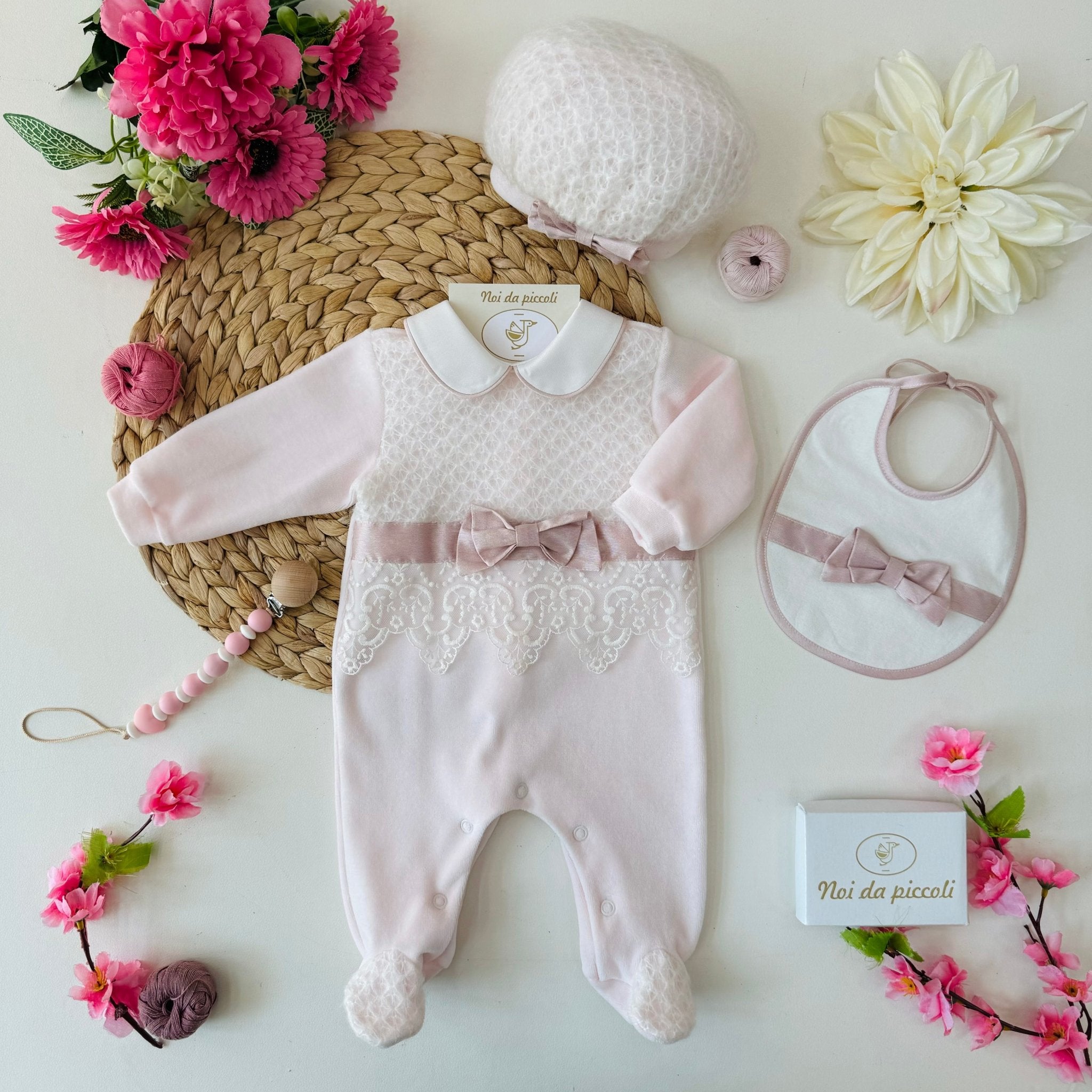 COORDINATO CON TUTINA ROSA ROMANTICO - Noi da piccoli