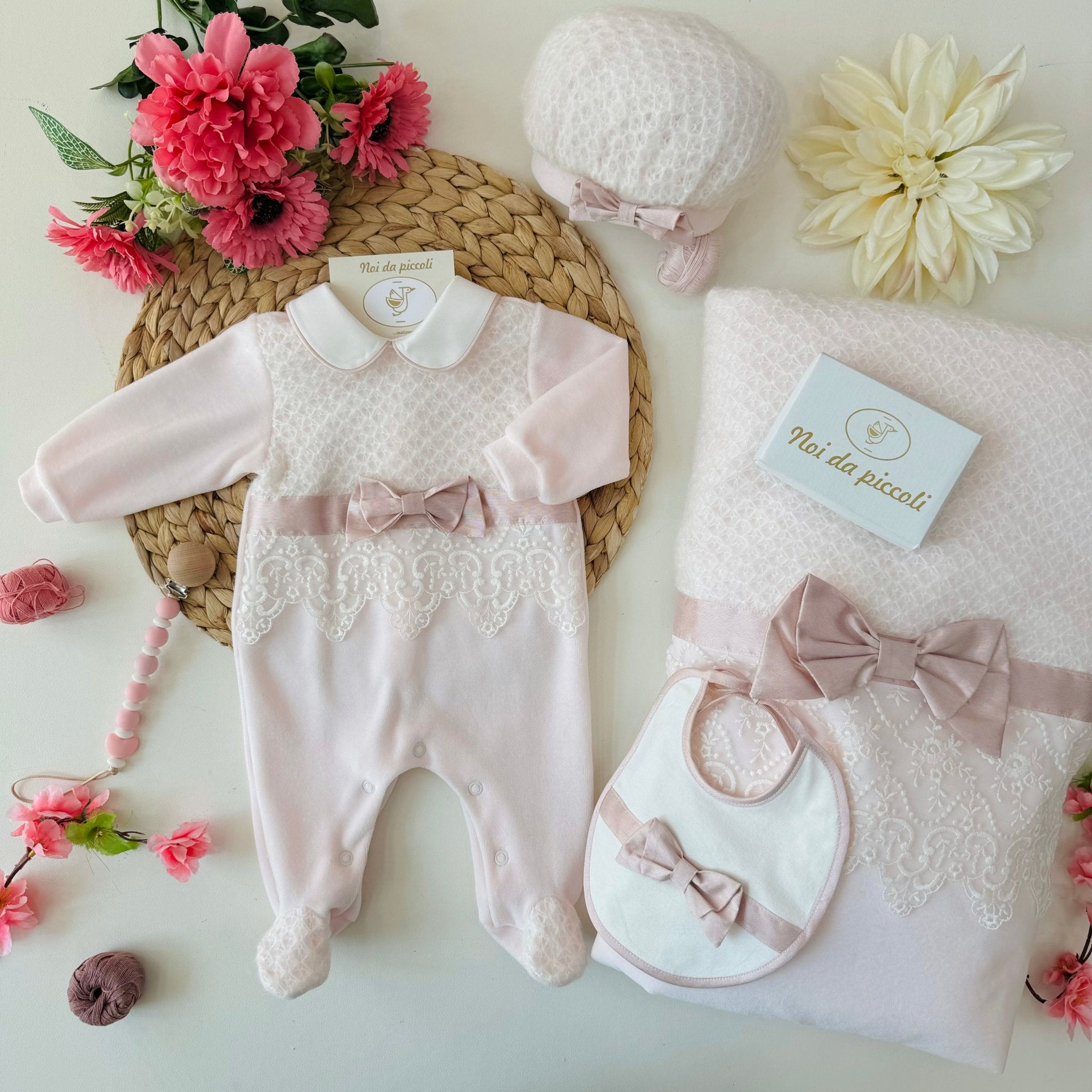 COORDINATO CON TUTINA ROSA ROMANTICO - Noi da piccoli