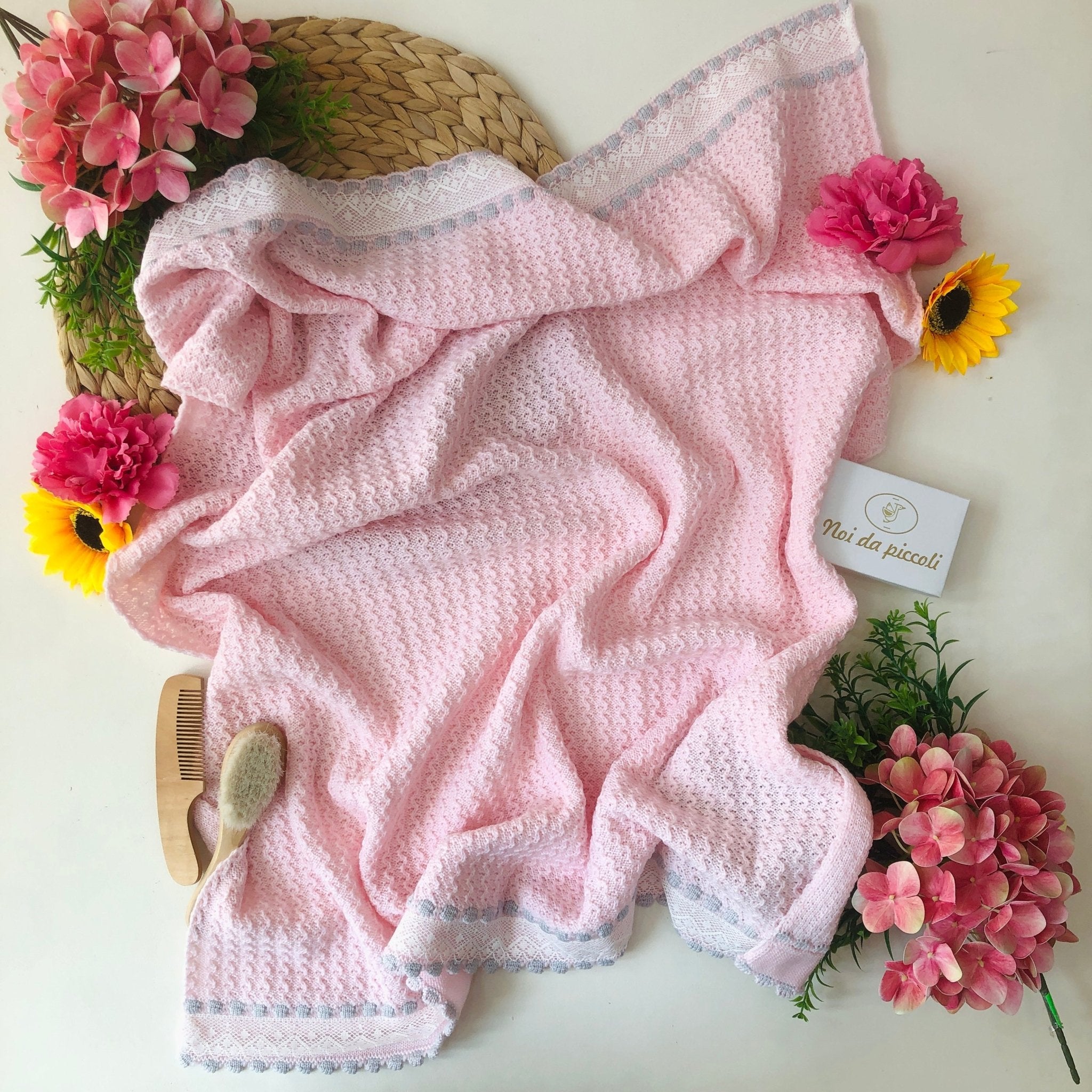 COORDINATO ROSA GRIGIO PERLA IN LANA CON TUTINA - Noi da piccoli