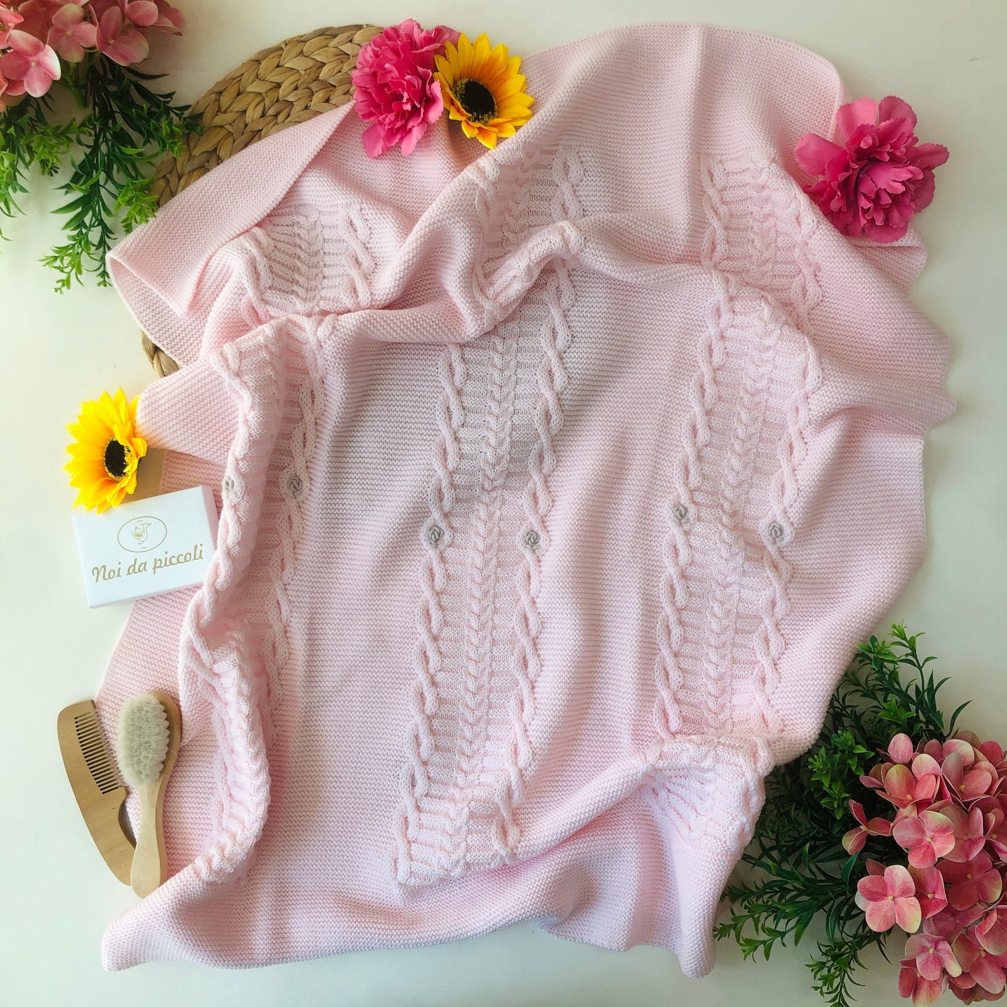 COORDINATO ROSA NUVOLA IN LANA CON TUTINA - Noi da piccoli