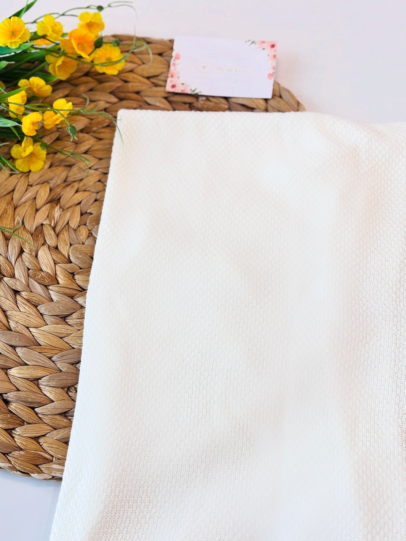 COPERTA 100% BAMBOO BIANCO - Noi da piccoli