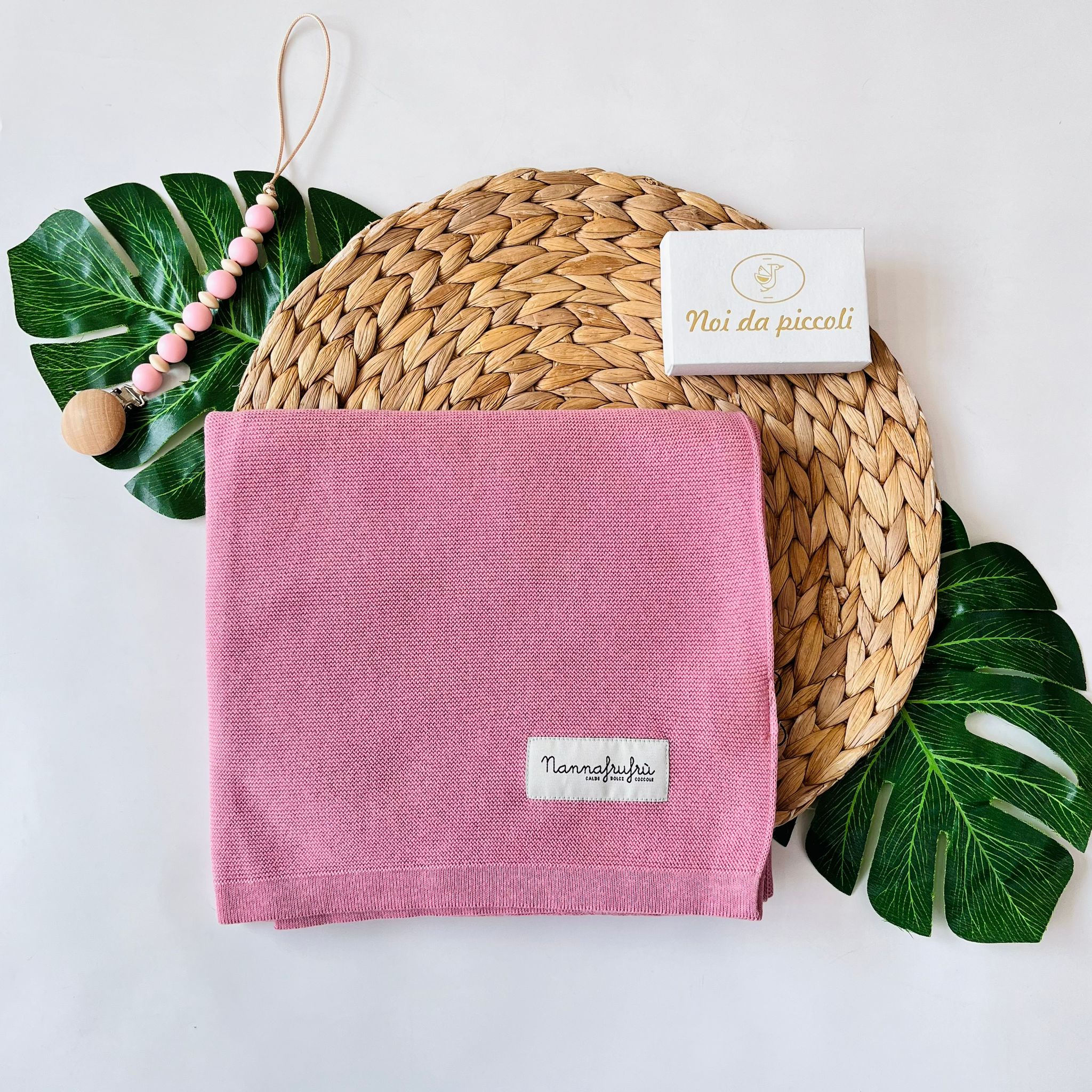 COPERTA 100 % COTONE ROSA - Noi da piccoli