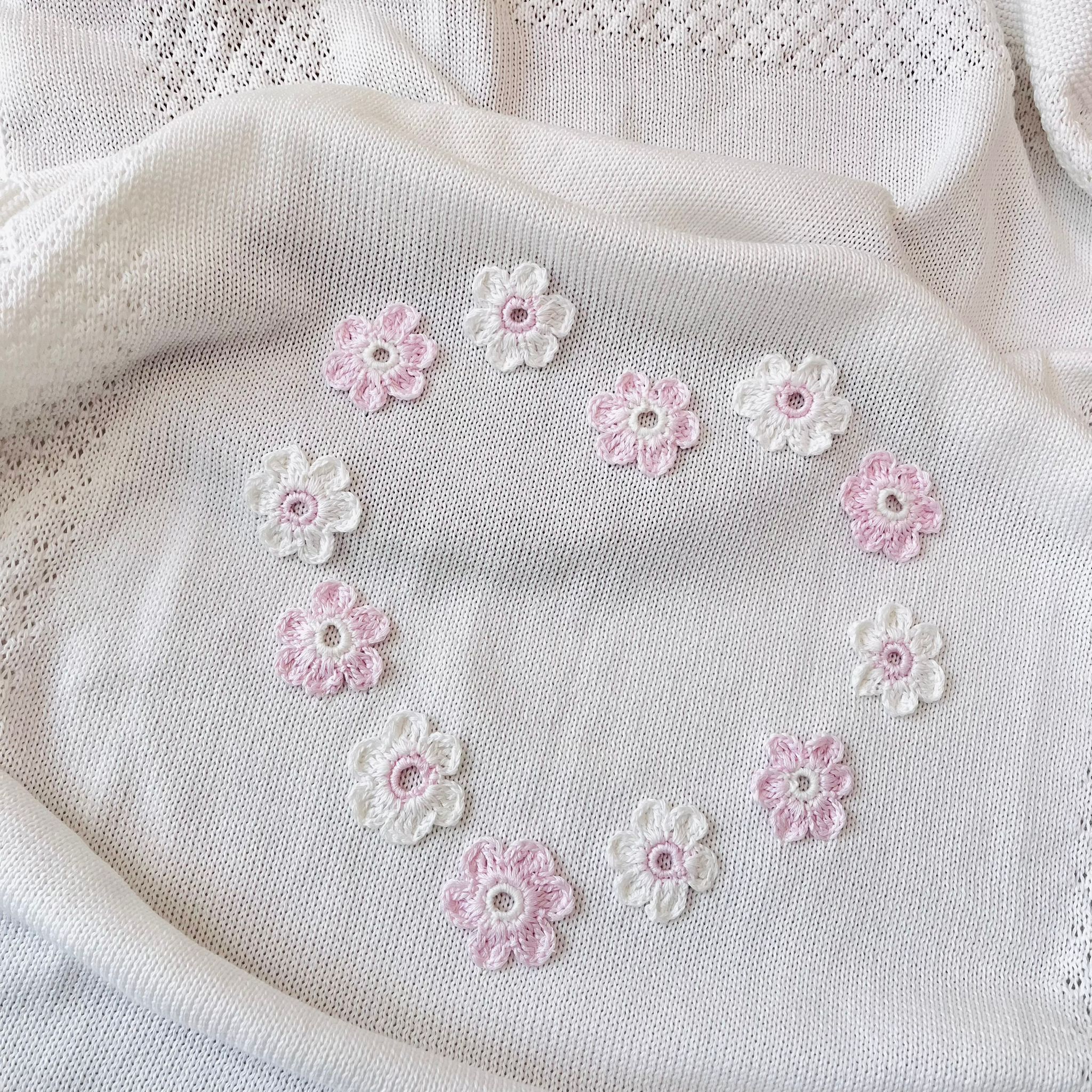 COPERTA 100% FILO DI COTONE BIANCO UNCINETTO - Noi da piccoli