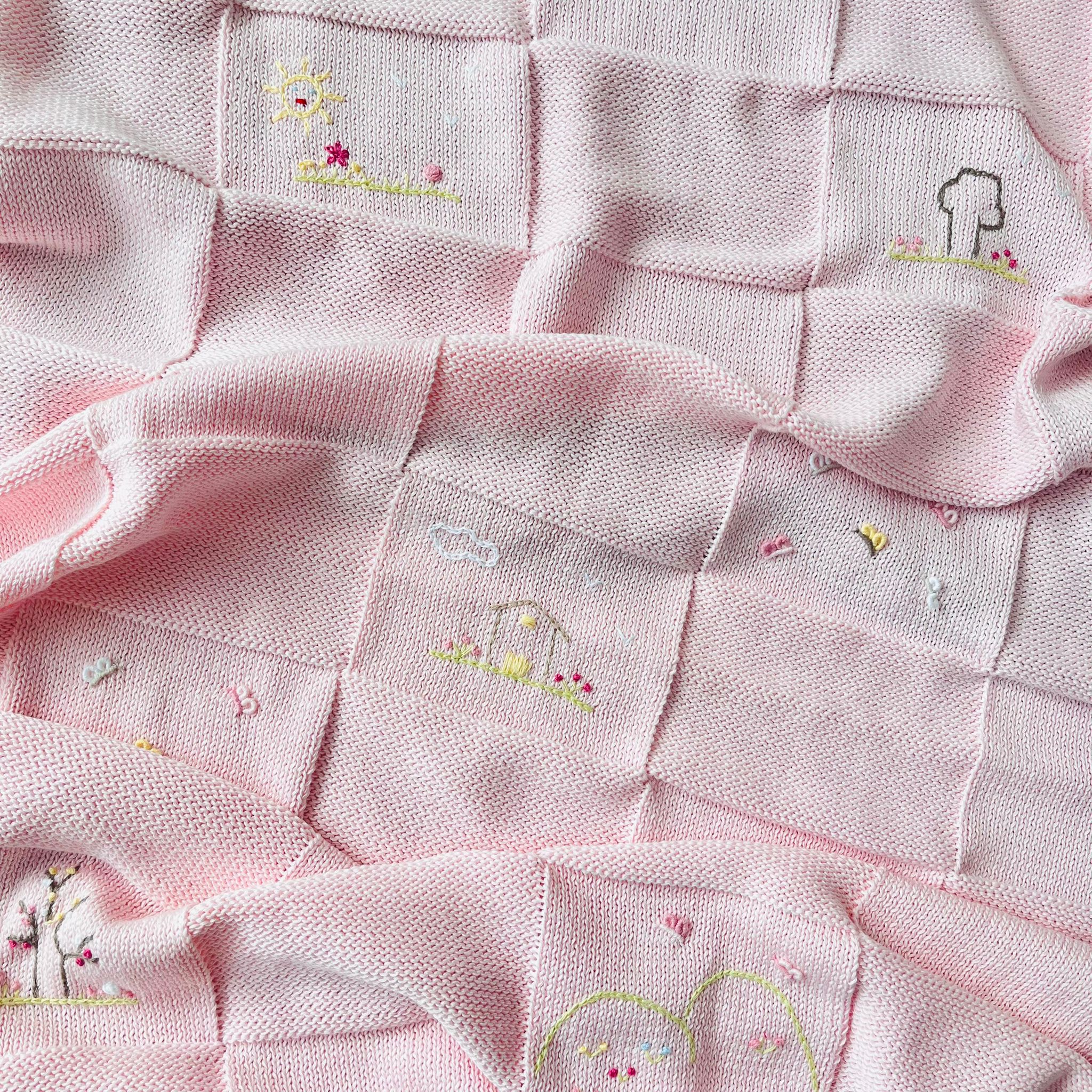 COPERTA MATILDE 100% FILO DI COTONE ROSA - Noi da piccoli