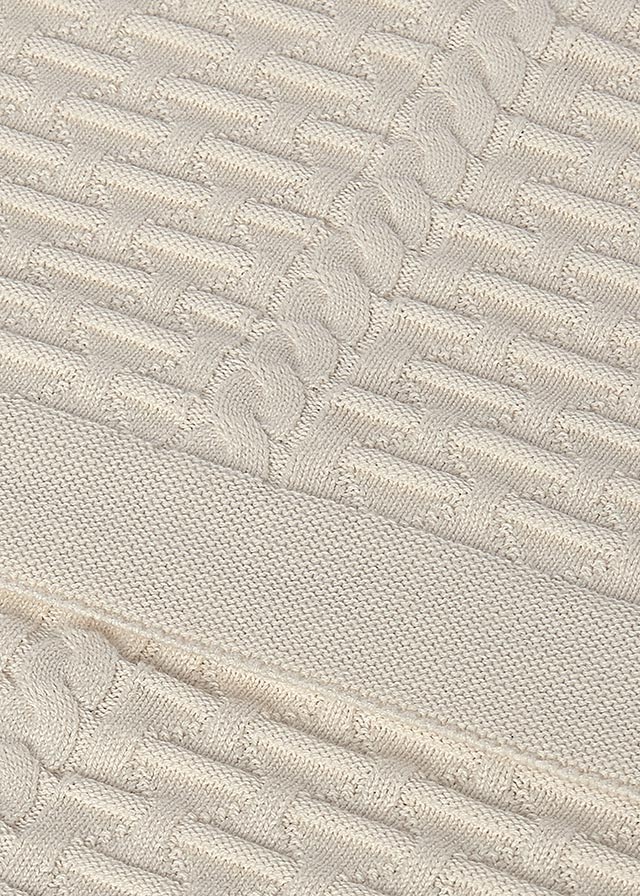 Coperta Raffinata in Filato Caldo Beige Mayoral - dettaglio 1
