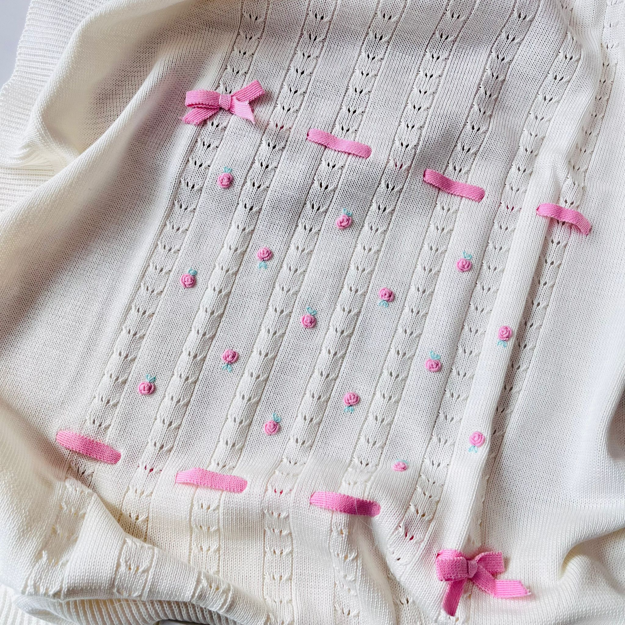 COPERTINA 100% FILO DI COTONE BIANCO - Noi da piccoli