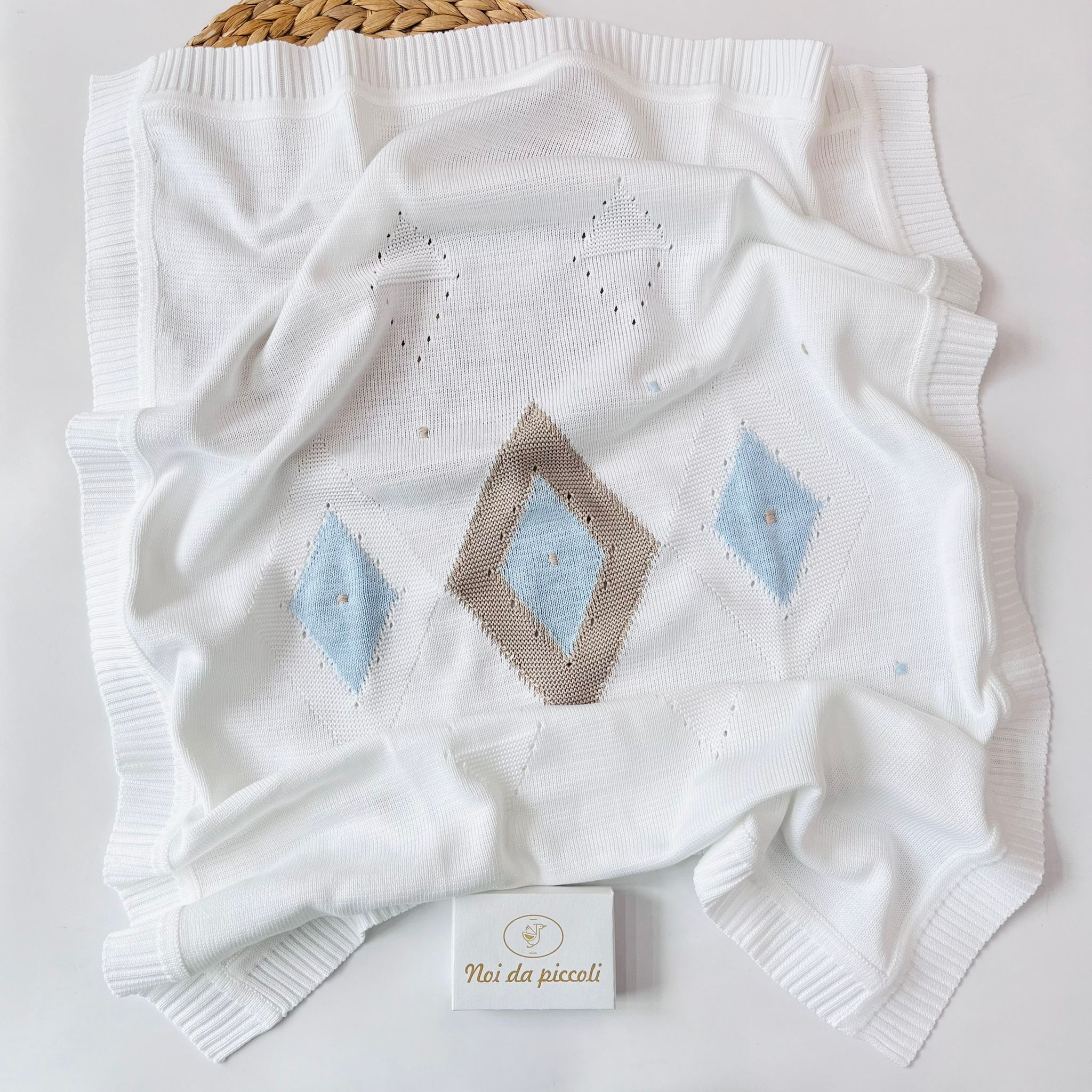 COPERTINA 100% FILO DI COTONE BIANCO - Noi da piccoli