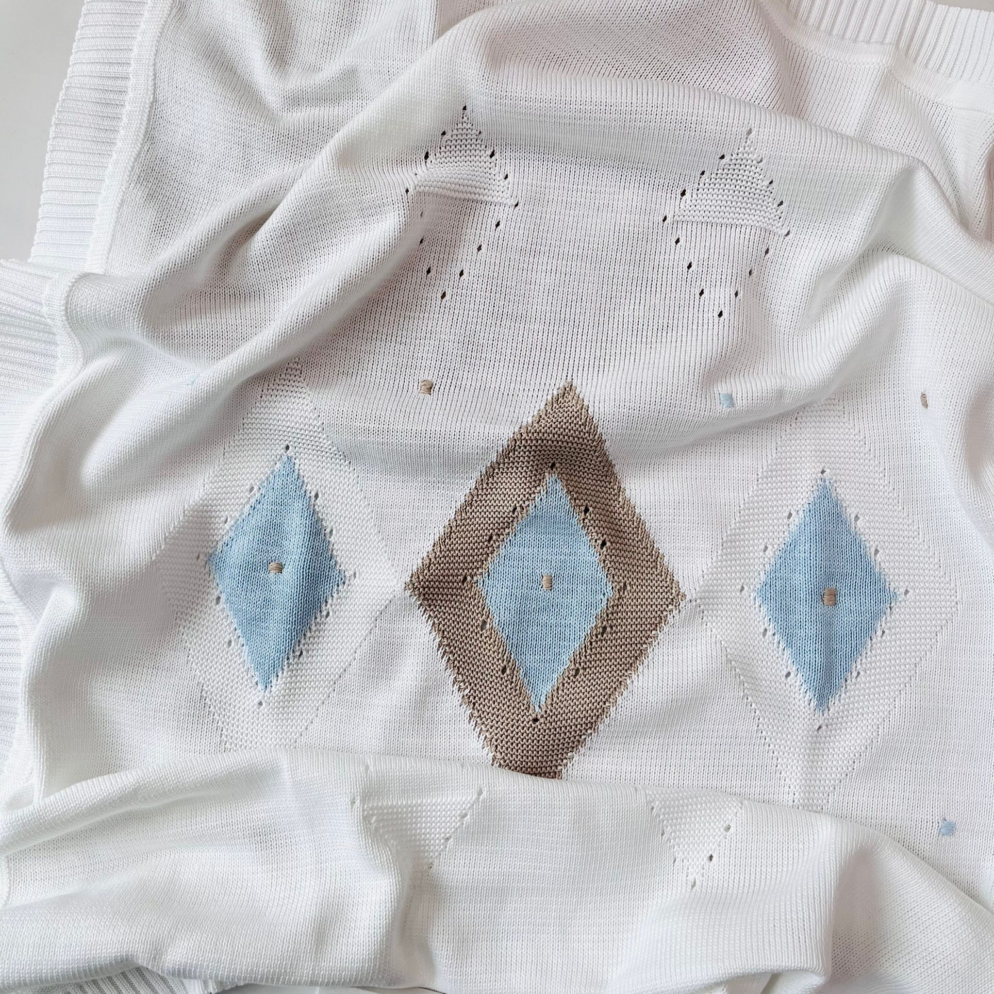 COPERTINA 100% FILO DI COTONE BIANCO - Noi da piccoli