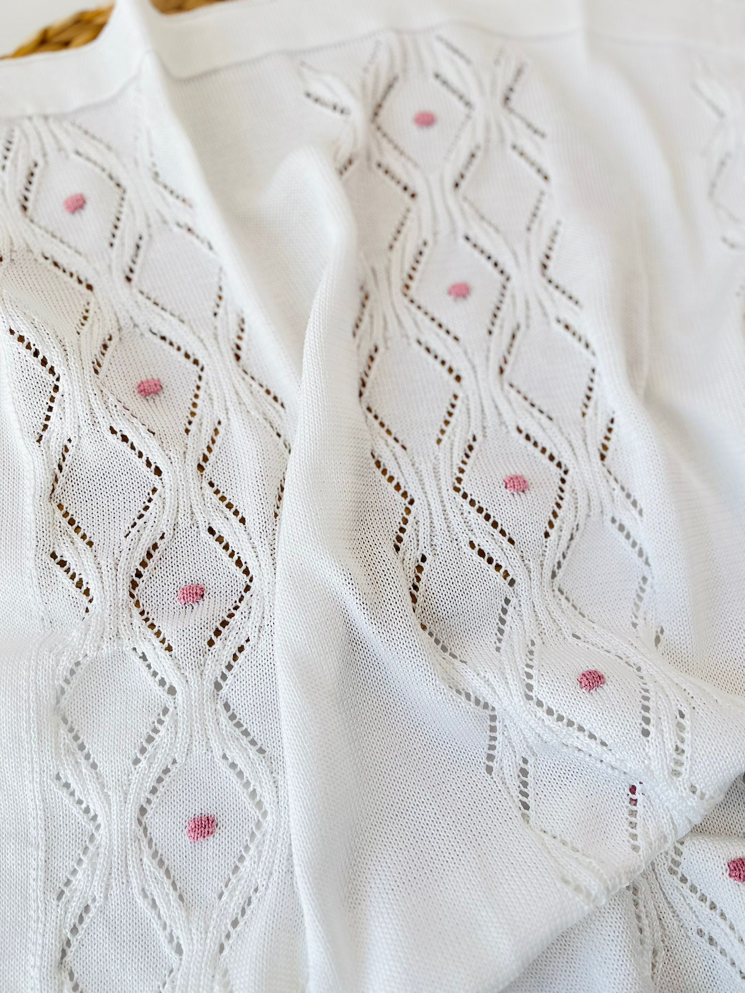 COPERTINA 100% FILO DI COTONE BIANCO MELOGRANO - Noi da piccoli