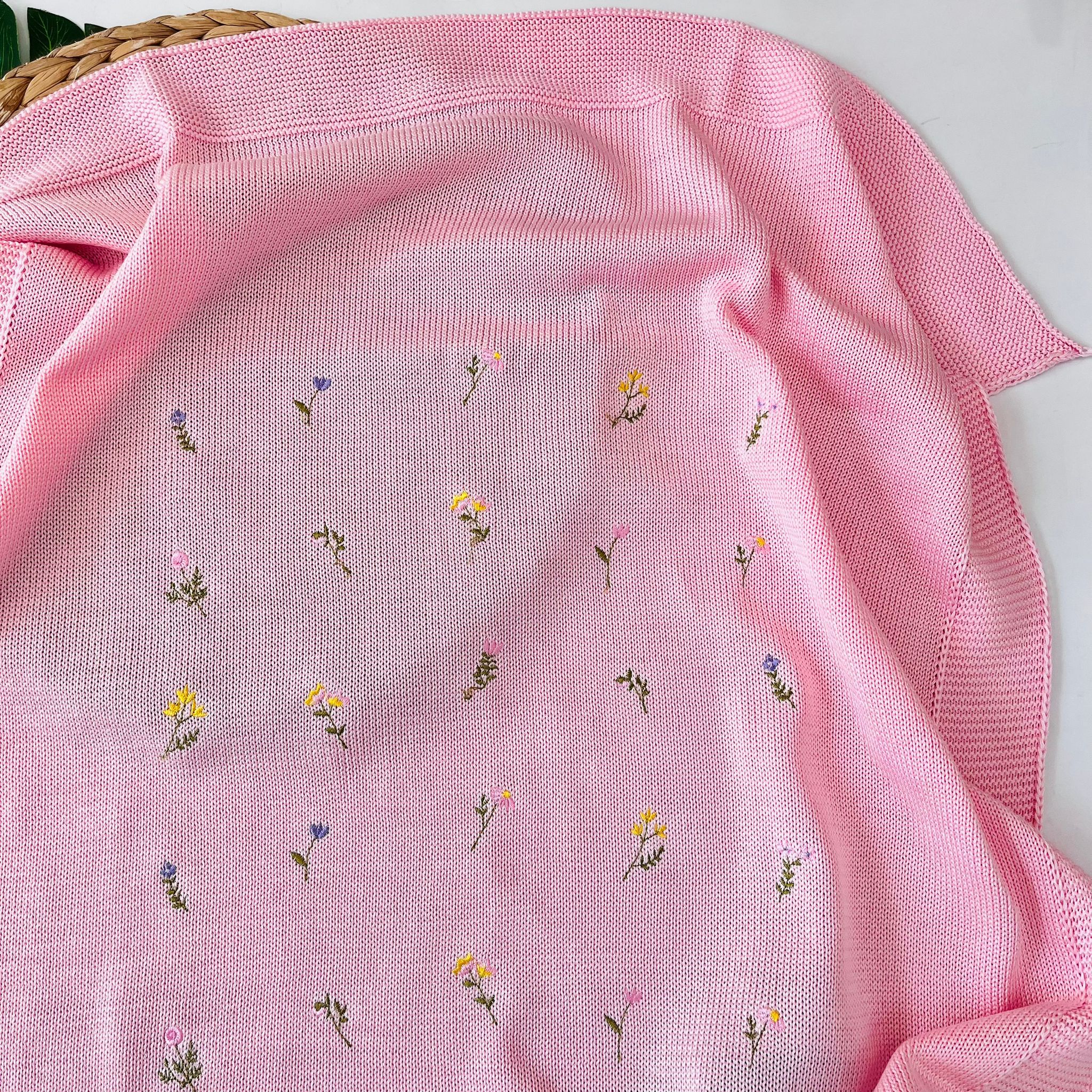 COPERTINA 100% FILO DI COTONE ROSA - Noi da piccoli