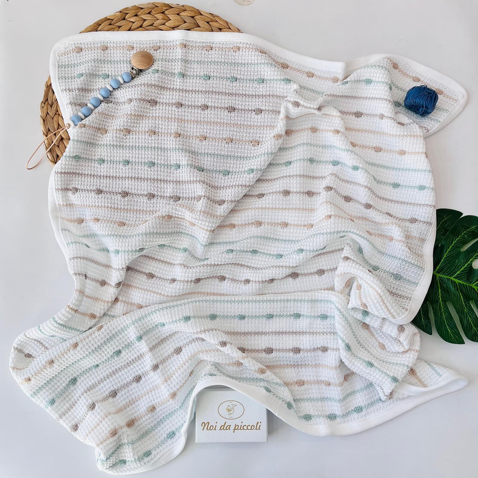 copertina 100% FILO DI COTONE SALVIA MULTICOLOR - Noi da piccoli