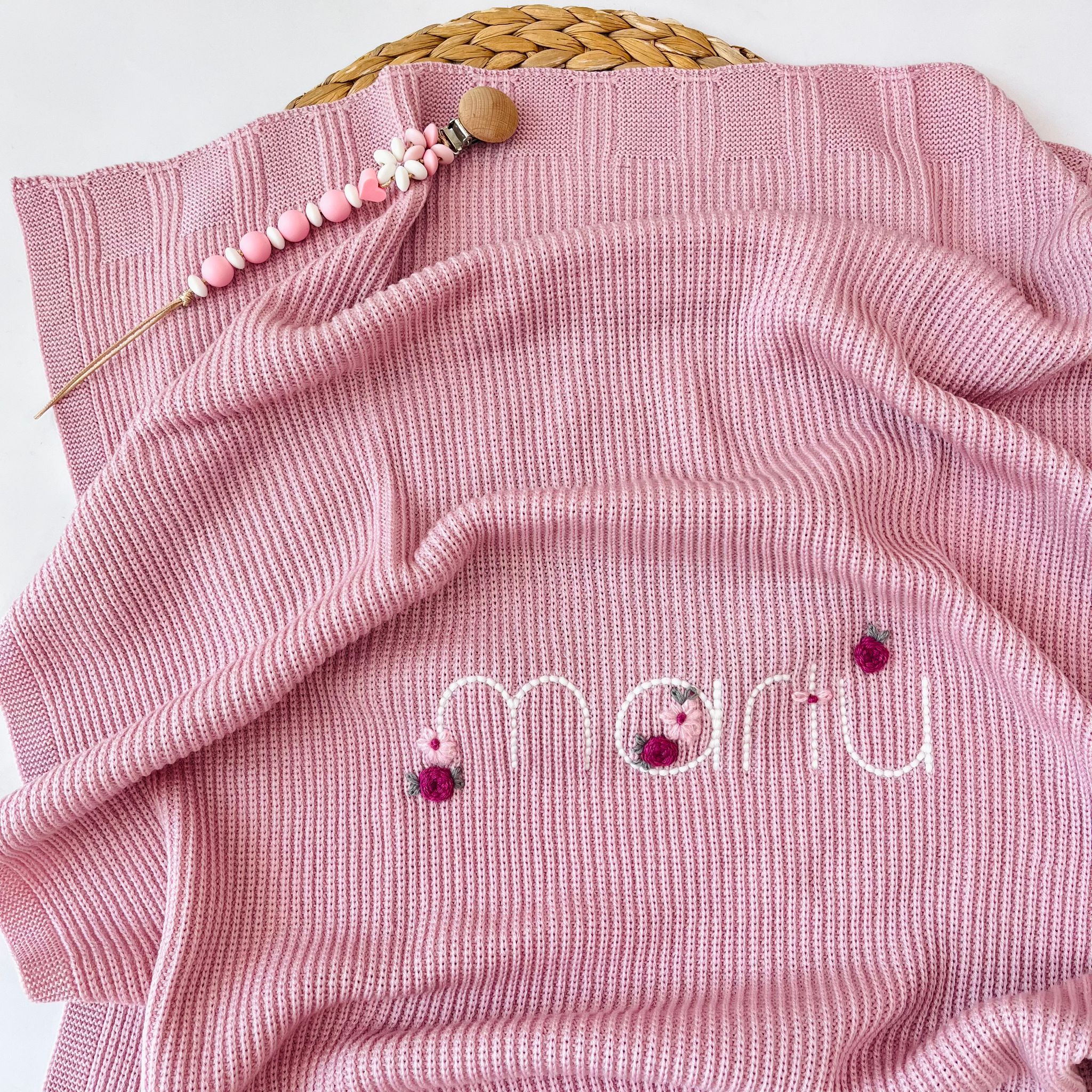 COPERTINA 100% LANA MARSALA CICLAMINO - Noi da piccoli