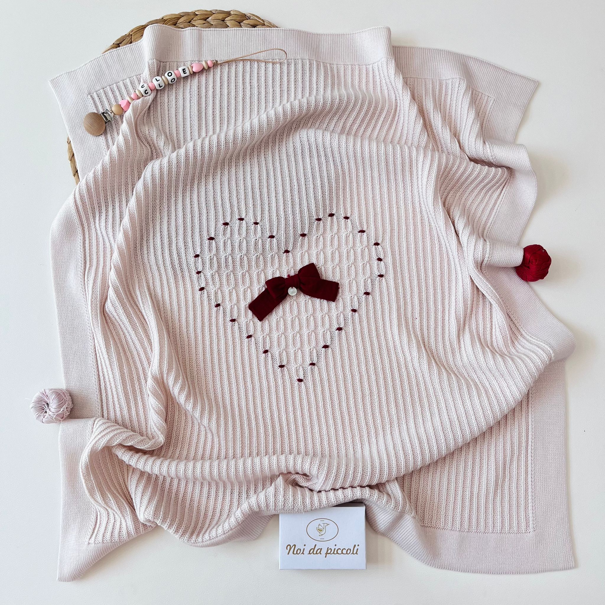 copertina 100% LANA NATURALBIO BORDEAUX - Noi da piccoli