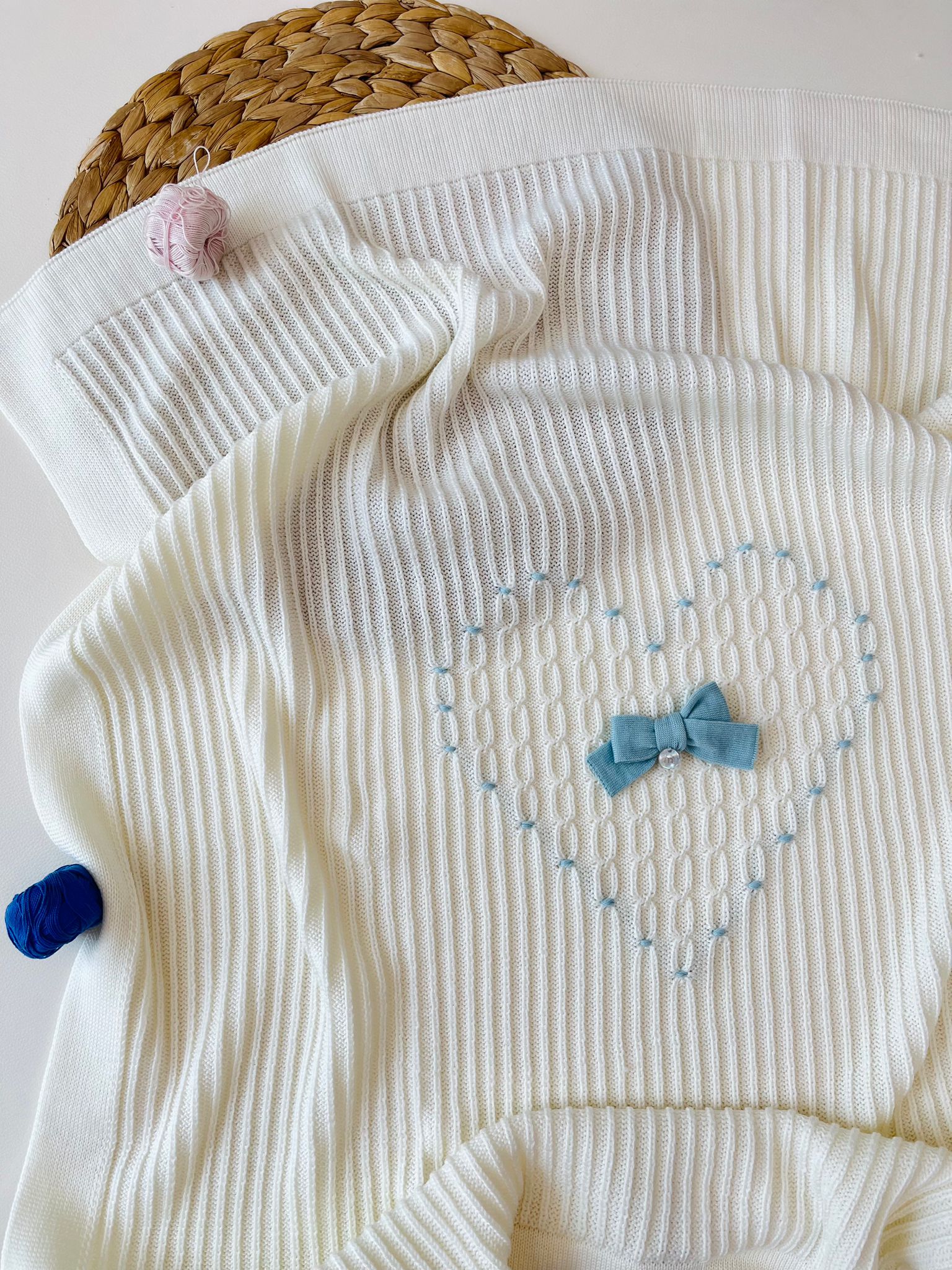 copertina 100% LANA VANIGLIA ACQUA MARINA - Noi da piccoli