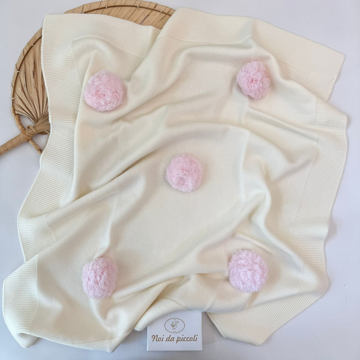 COPERTINA 100% PURA LANA MERINO EXTRAFINE PANNA - Noi da piccoli