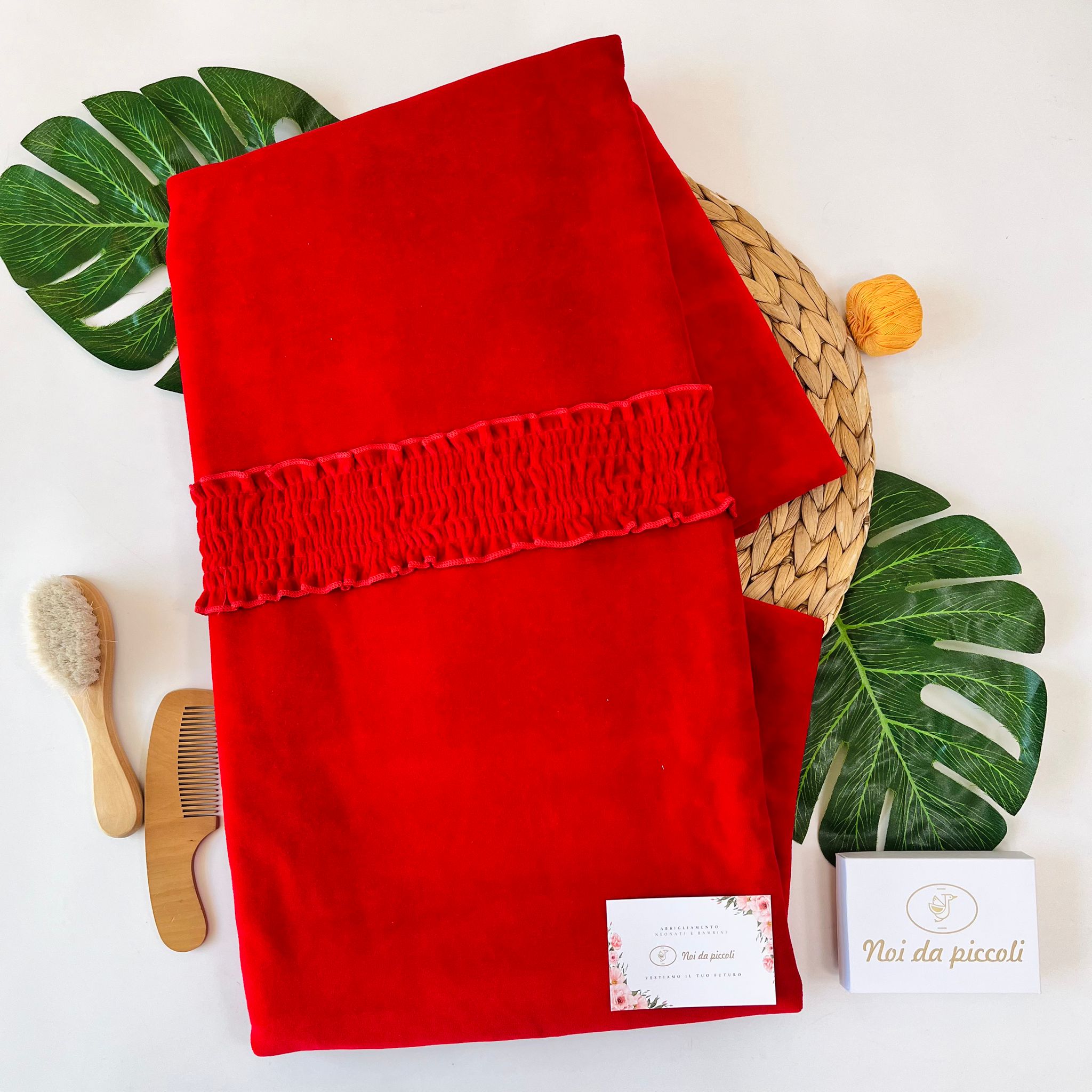 COPERTINA ARRICCIATURA CENTRALE CINIGLIA ROSSO - Noi da piccoli