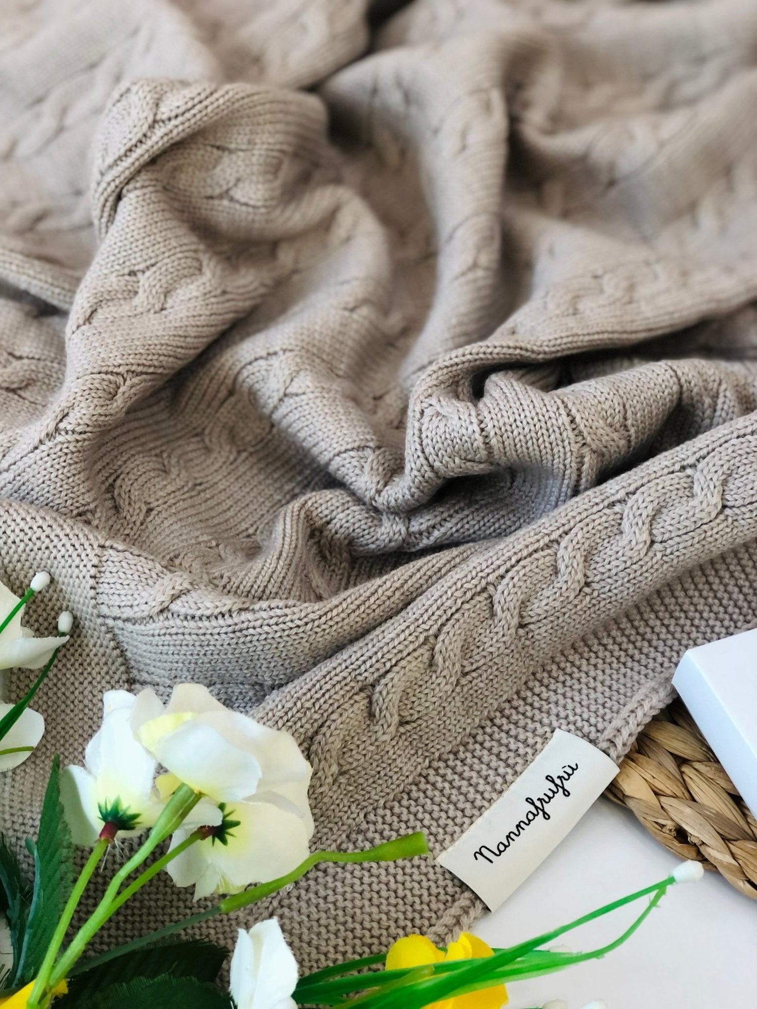 COPERTINA BEIGE 100% LANA MERINO - Noi da piccoli